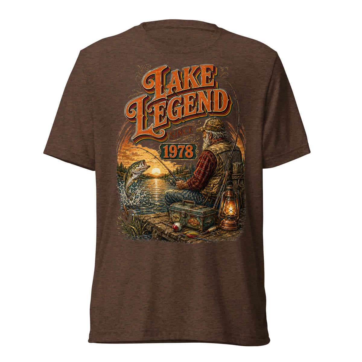 Fishing Lovers | Unisex Tri-Blend T-Shirt — LAKE LEGEND SINCE 1978 by printfluence