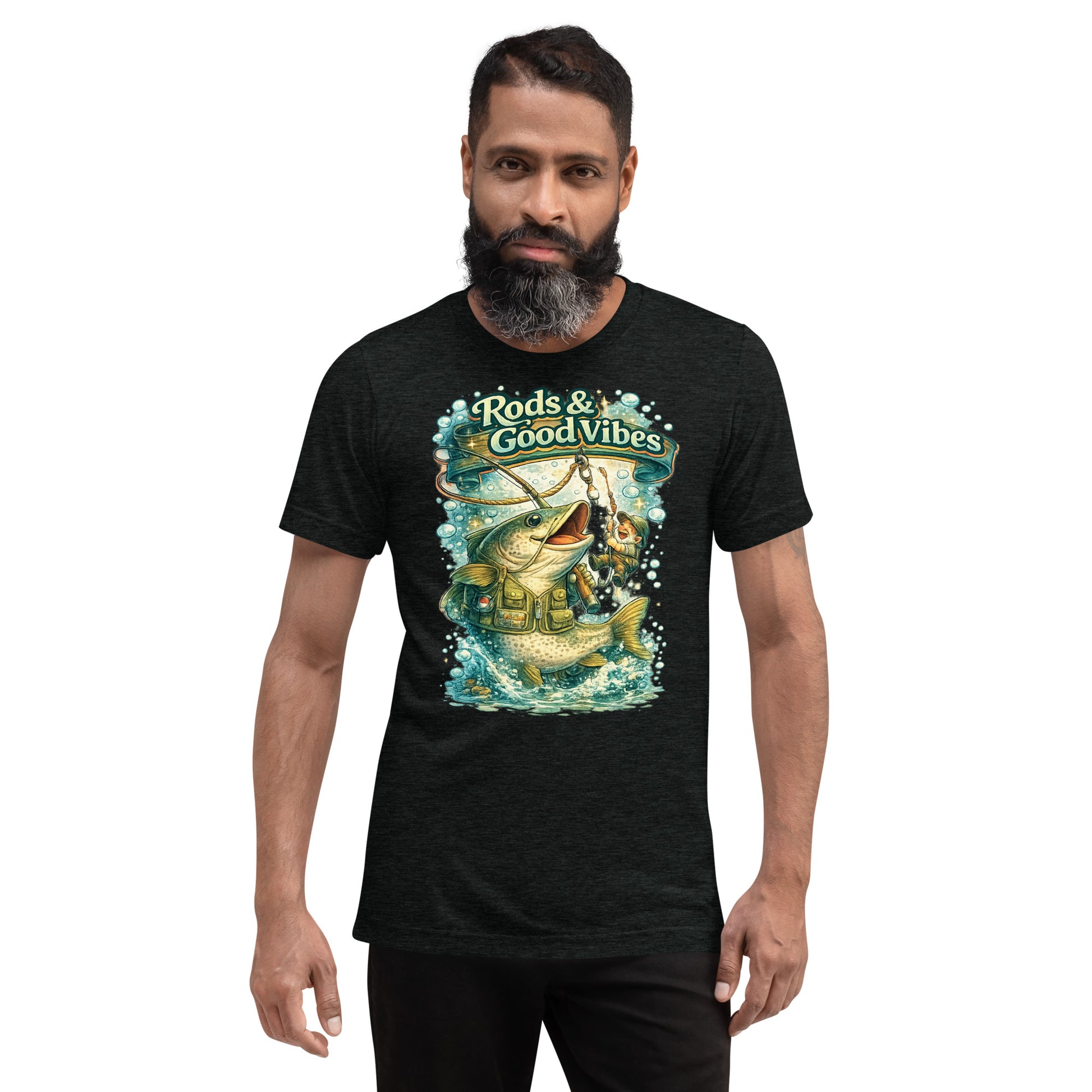 Rods & Good Vibes Fishing T-Shirt | Funny Fishing Lovers Gift by printfluence.net
