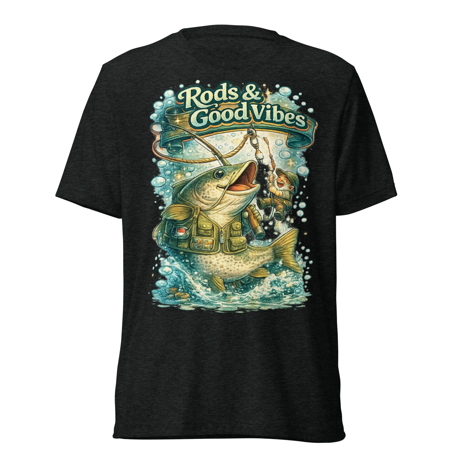 Rods & Good Vibes Fishing T-Shirt | Funny Fishing Lovers Gift by printfluence.net