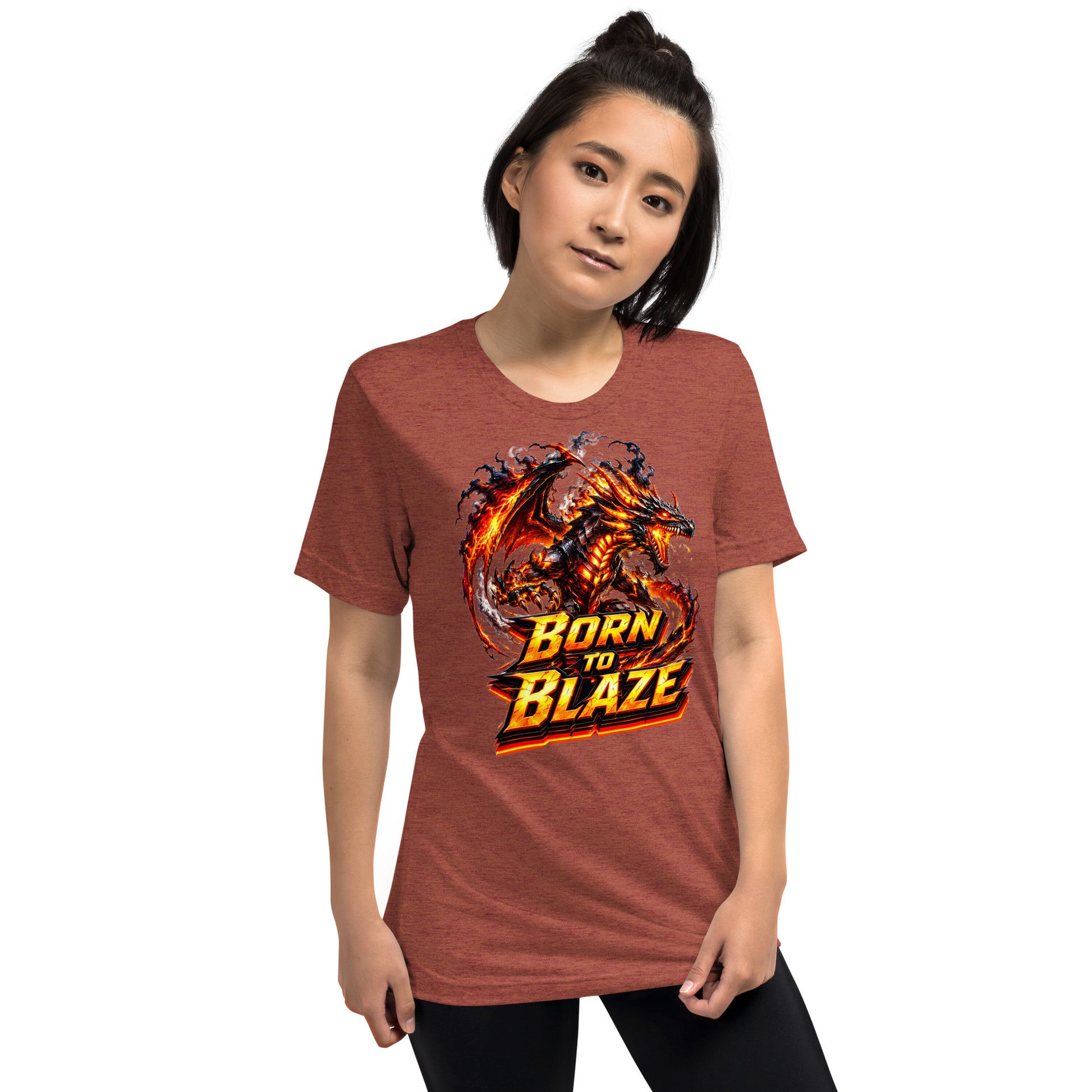 Short sleeve t-shirt - Volcanic Lava Dragon - Born to Blaze Premium Graphic Design by printfluence.net