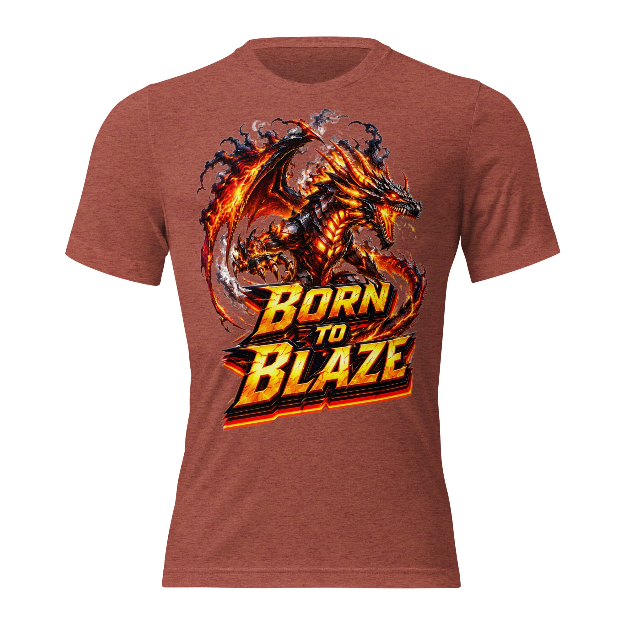 Short sleeve t-shirt - Volcanic Lava Dragon - Born to Blaze Premium Graphic Design by printfluence.net