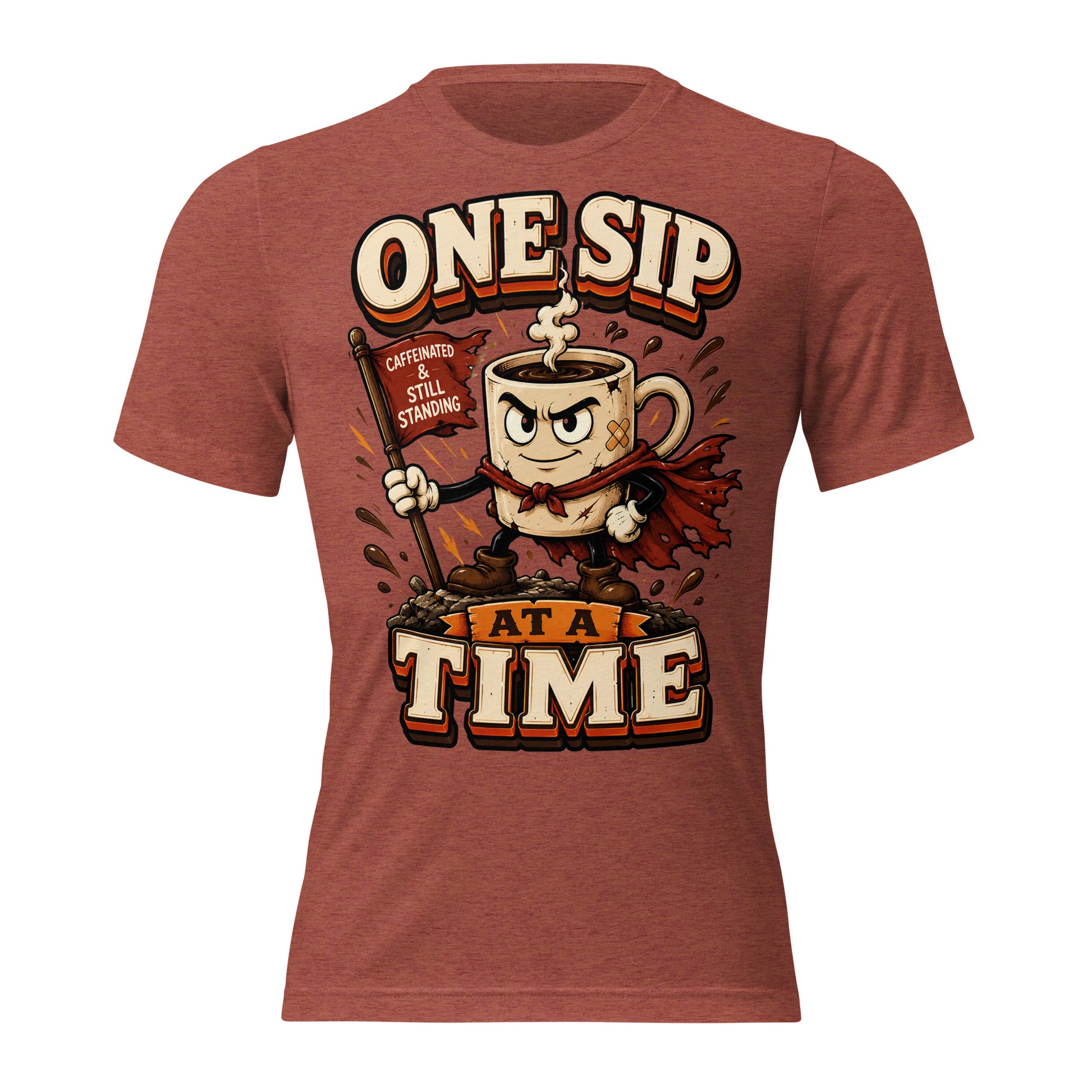 Coffee Lovers Short Sleeve Tee - One Sip At A Time! by printfluence.net