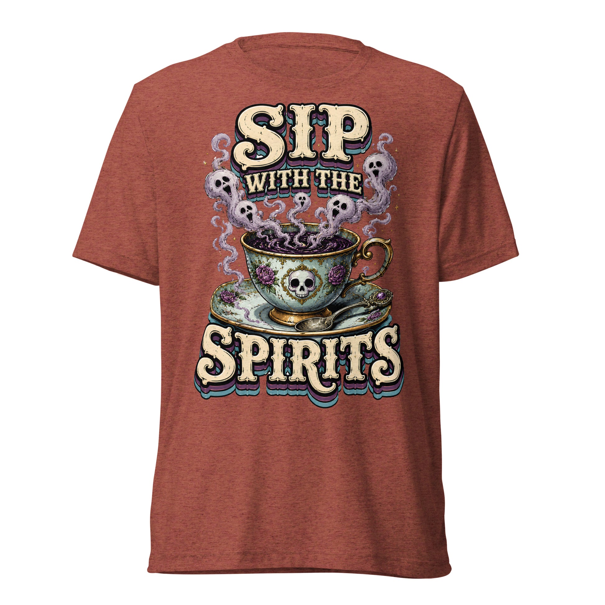 Sip with the Spirits T-Shirt - Gothic Horror & Mystery Tee by printfluence.net