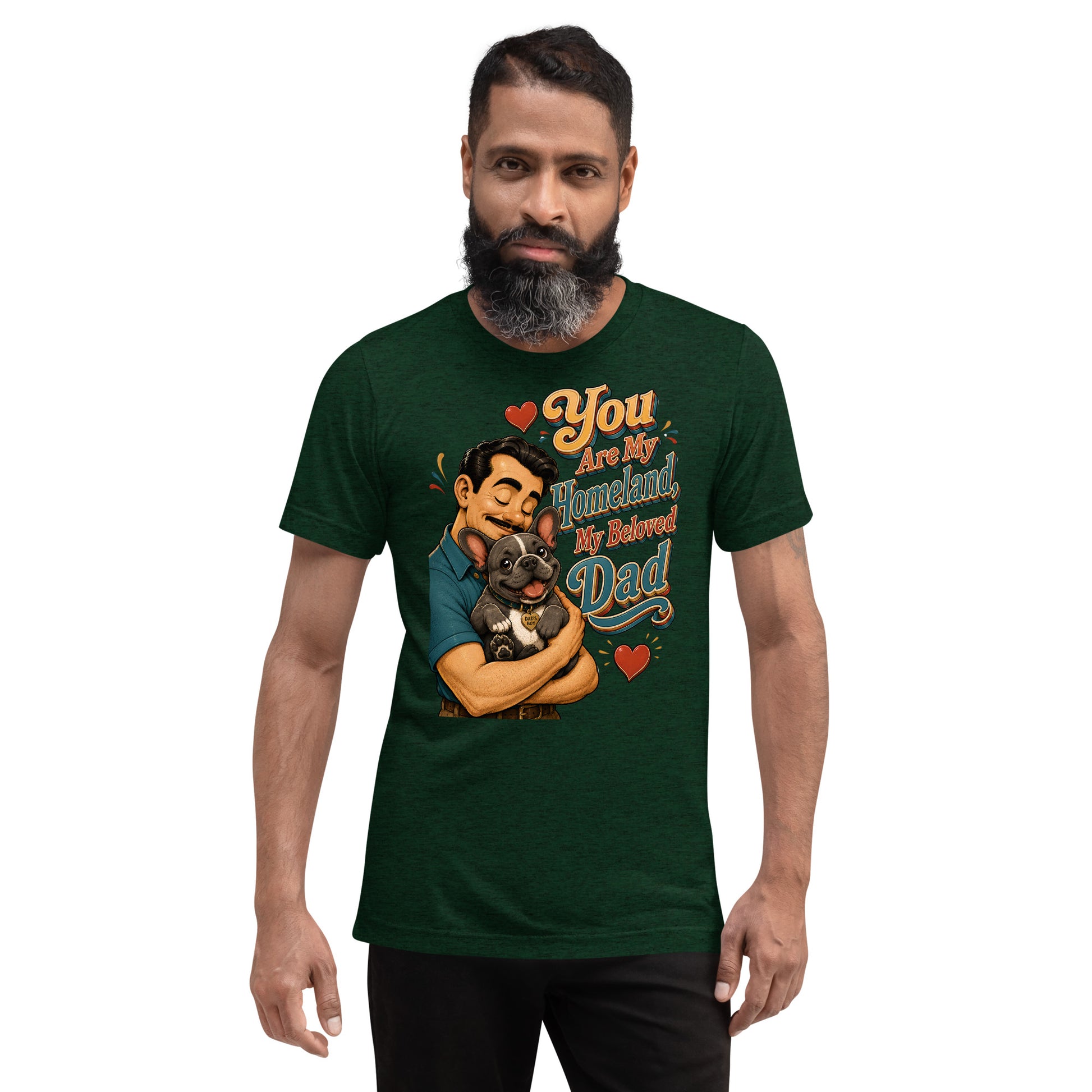French Bulldog Dad Homeland Retro T-Shirt by printfluence.net