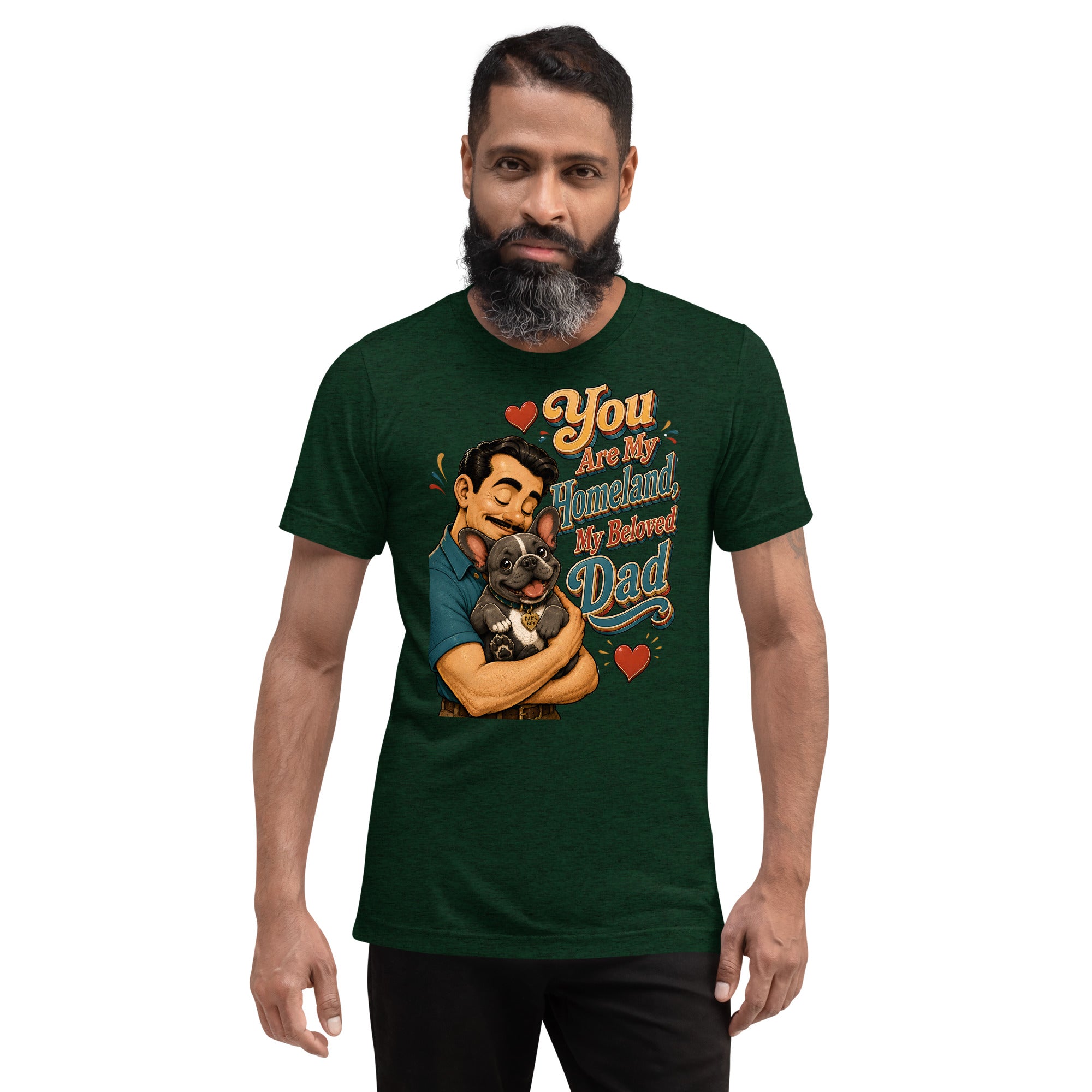 French Bulldog Dad Homeland Retro T-Shirt by printfluence.net
