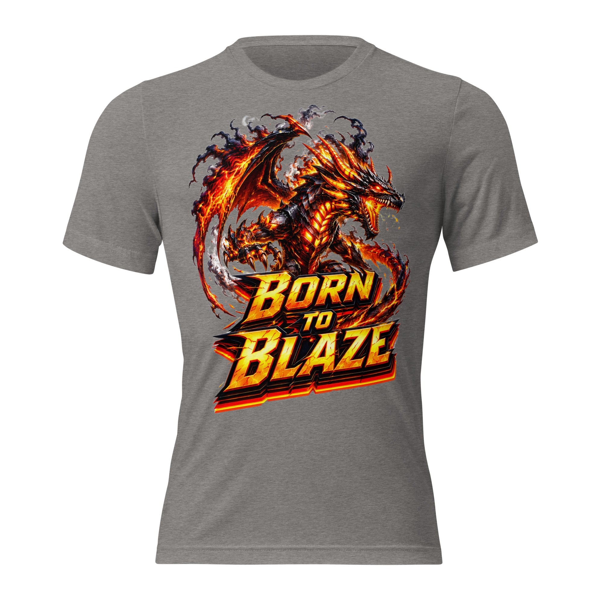 Short sleeve t-shirt - Volcanic Lava Dragon - Born to Blaze Premium Graphic Design by printfluence.net