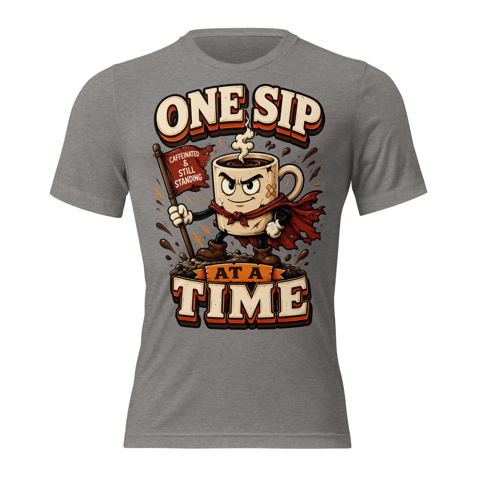 Coffee Lovers Short Sleeve Tee - One Sip At A Time! by printfluence.net