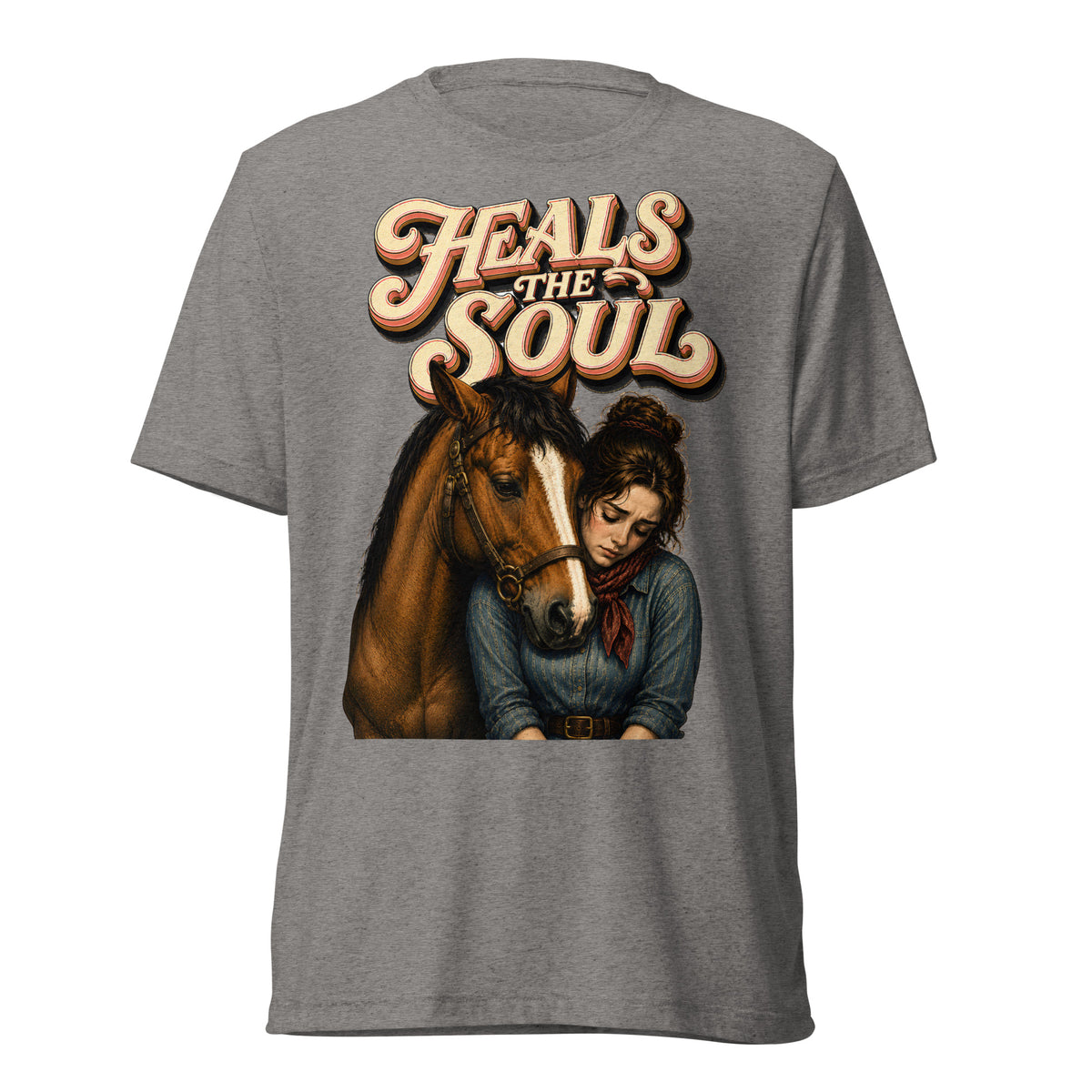 Heals The Soul Horse Short Sleeve Tee - Horse Lovers Edition by printfluence.net