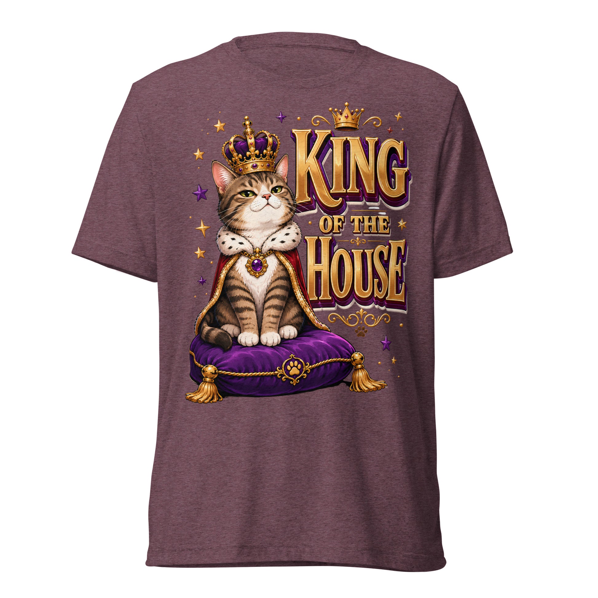 Short sleeve t-shirt - Elite King Of The House Cat - Premium Luxury Royal Feline Design by printfluence.net