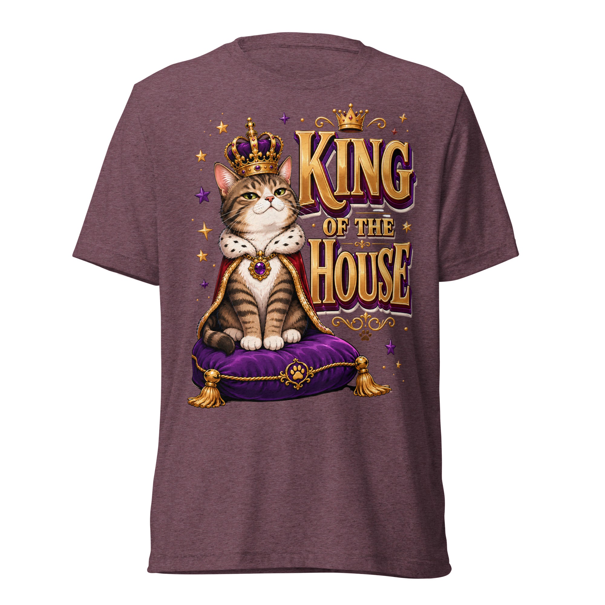 Short sleeve t-shirt - Elite King Of The House Cat - Premium Luxury Royal Feline Design by printfluence.net