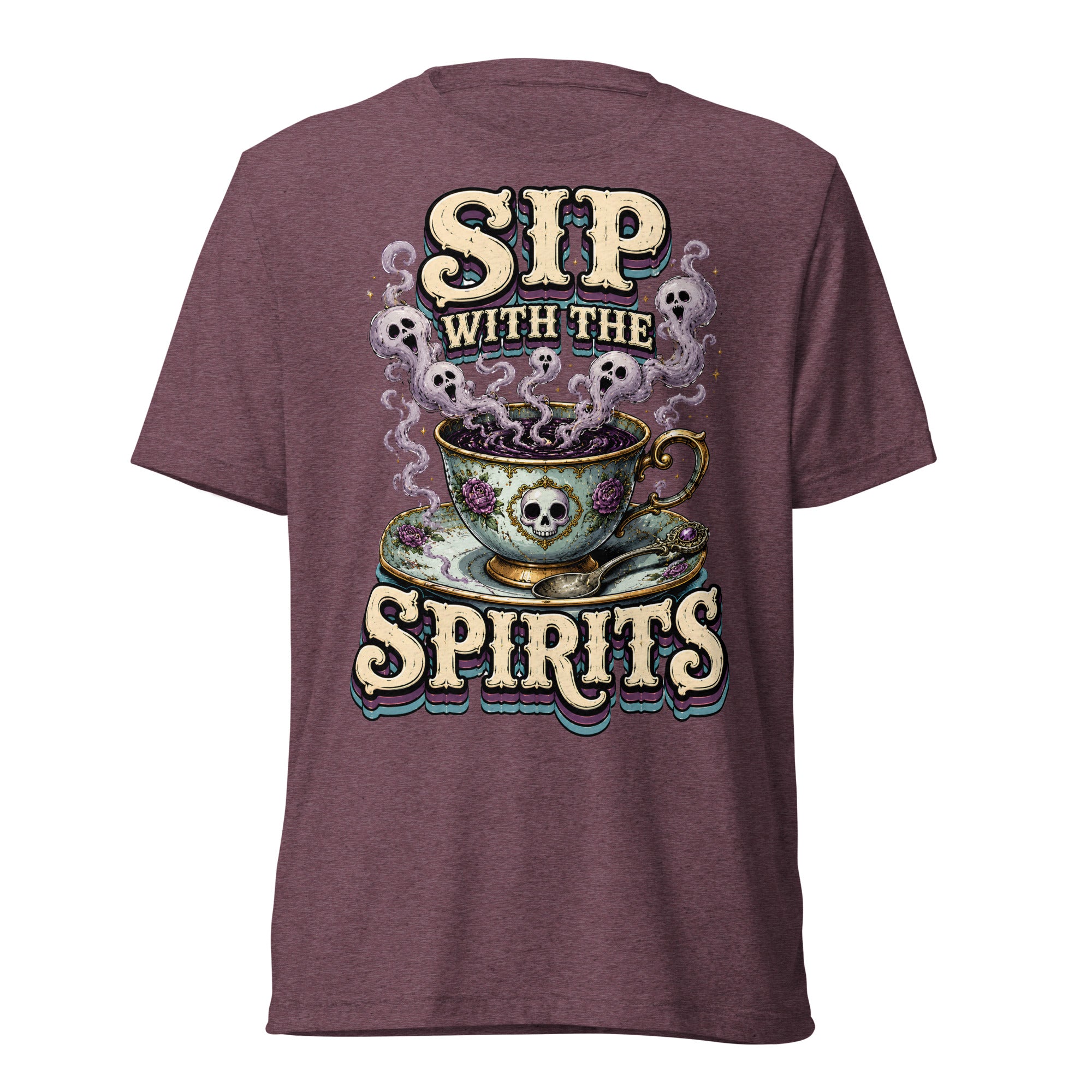 Sip with the Spirits T-Shirt - Gothic Horror & Mystery Tee by printfluence.net