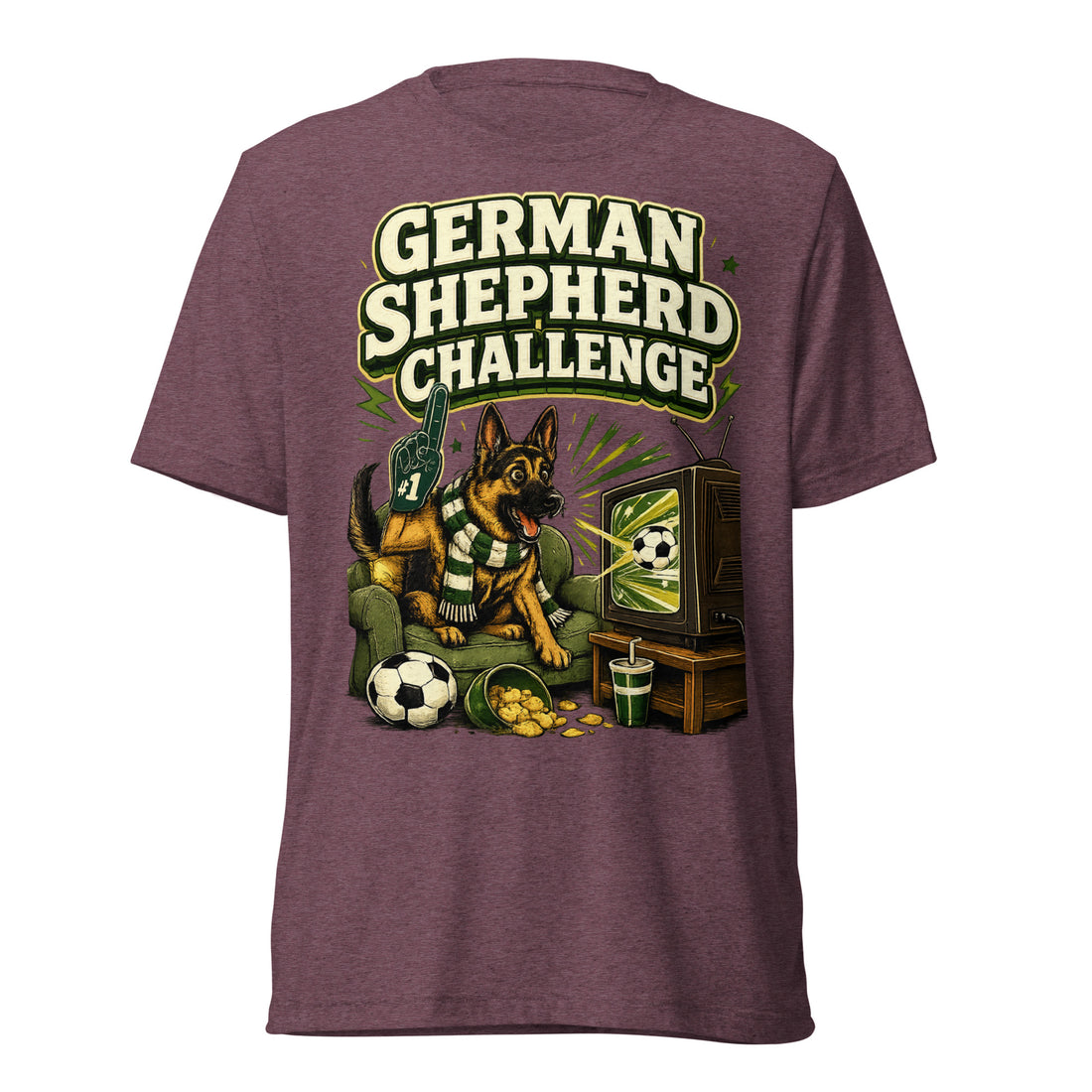 German Shepherd Challenge Game Day Short Sleeve T-Shirt by printfluence.net