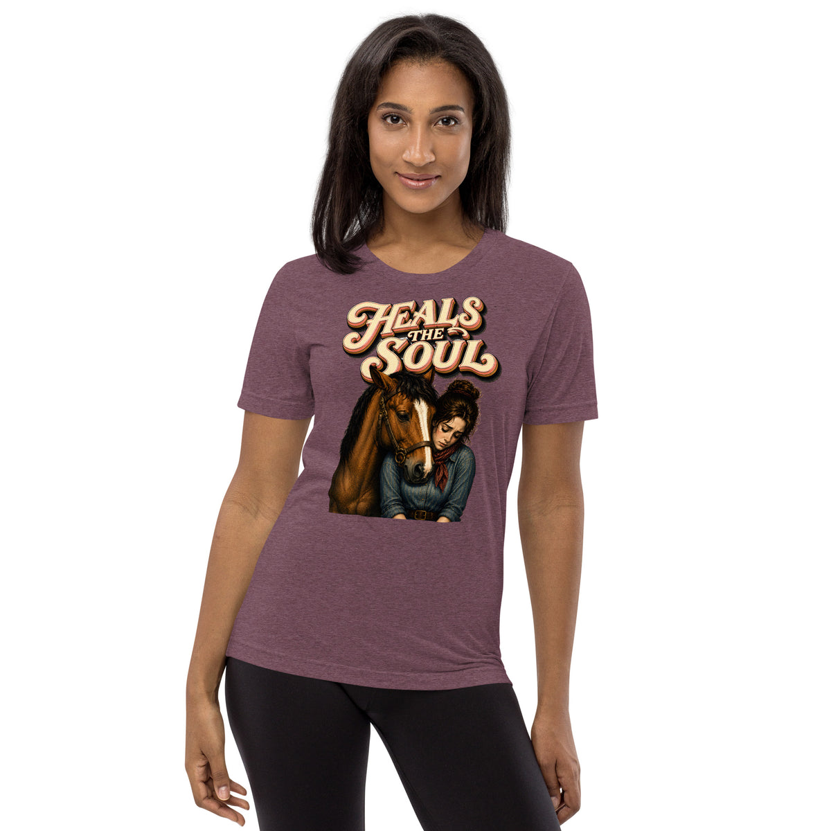 Heals The Soul Horse Short Sleeve Tee - Horse Lovers Edition by printfluence.net