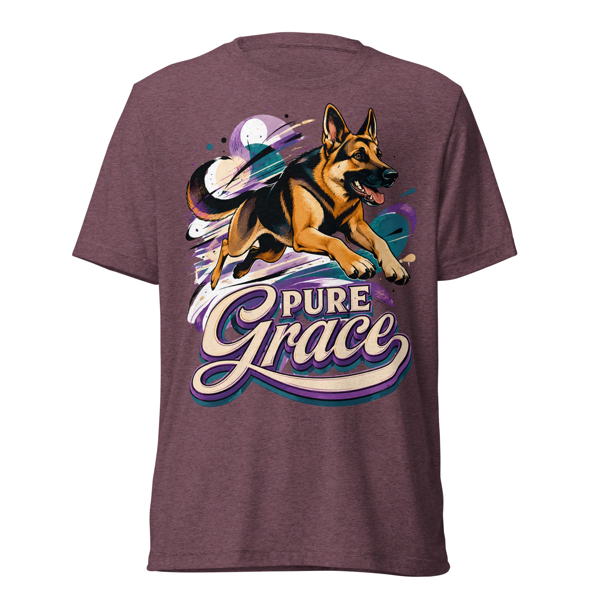 Pure Grace Graphic Tri-Blend T-Shirt | Vintage German Shepherd Unisex Tee T-6 by printfluence.net