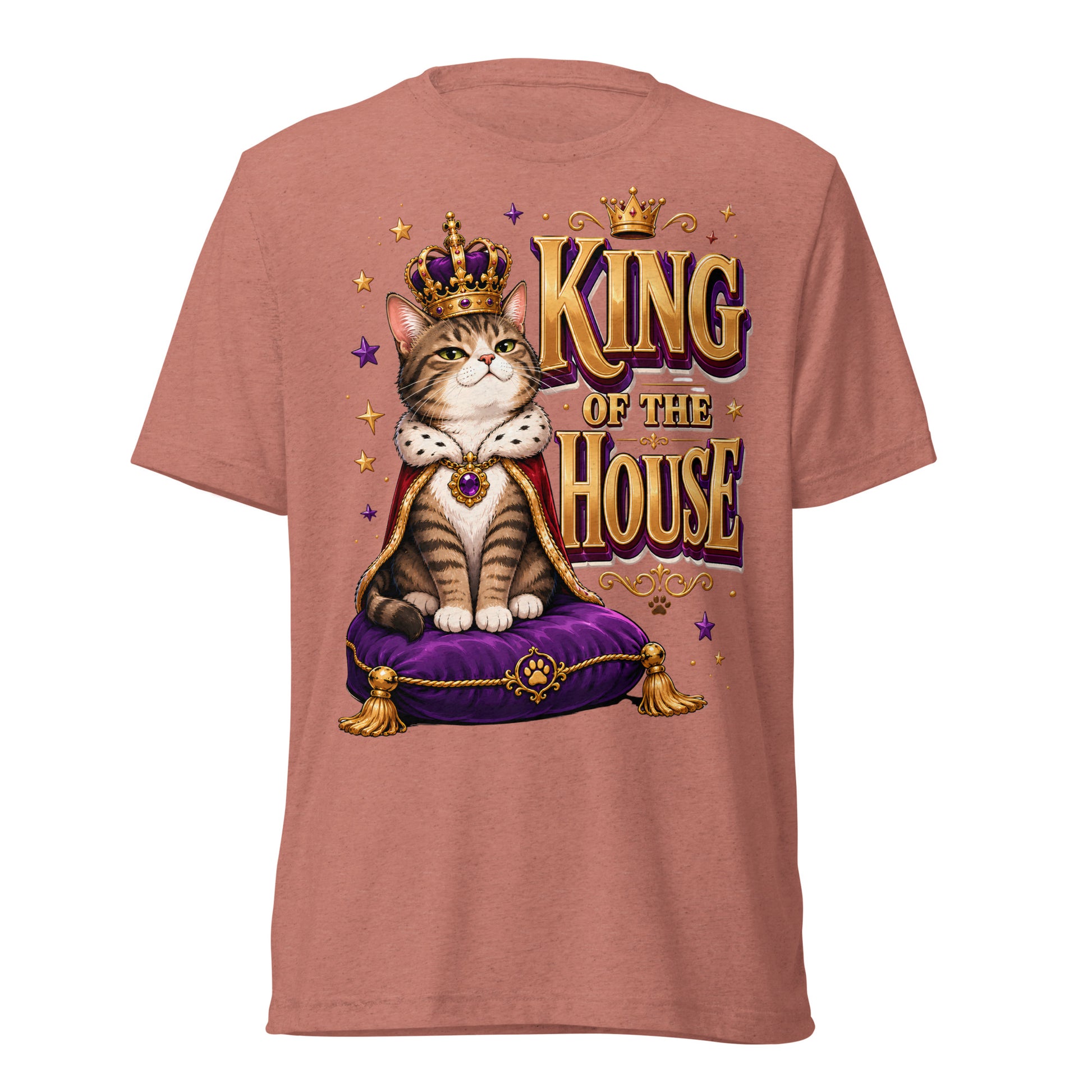 Short sleeve t-shirt - Elite King Of The House Cat - Premium Luxury Royal Feline Design by printfluence.net