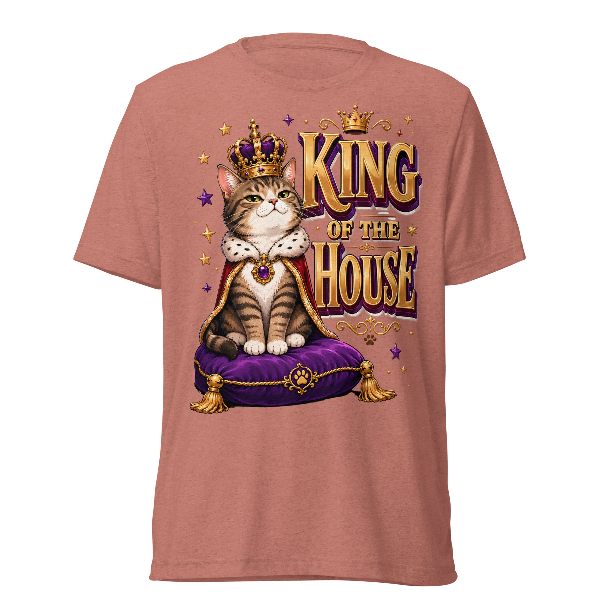 Short sleeve t-shirt - Elite King Of The House Cat - Premium Luxury Royal Feline Design by printfluence.net