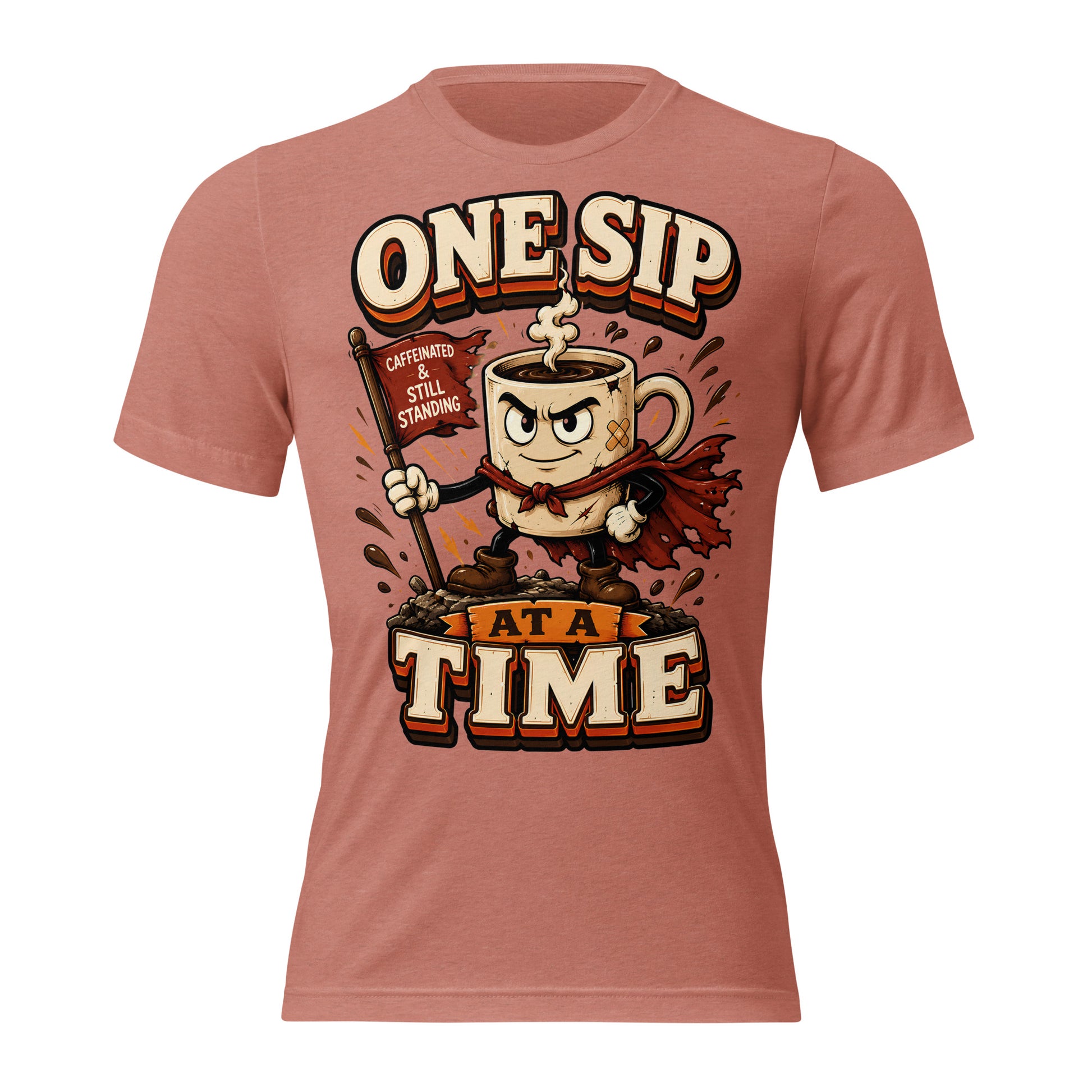 Coffee Lovers Short Sleeve Tee - One Sip At A Time! by printfluence.net