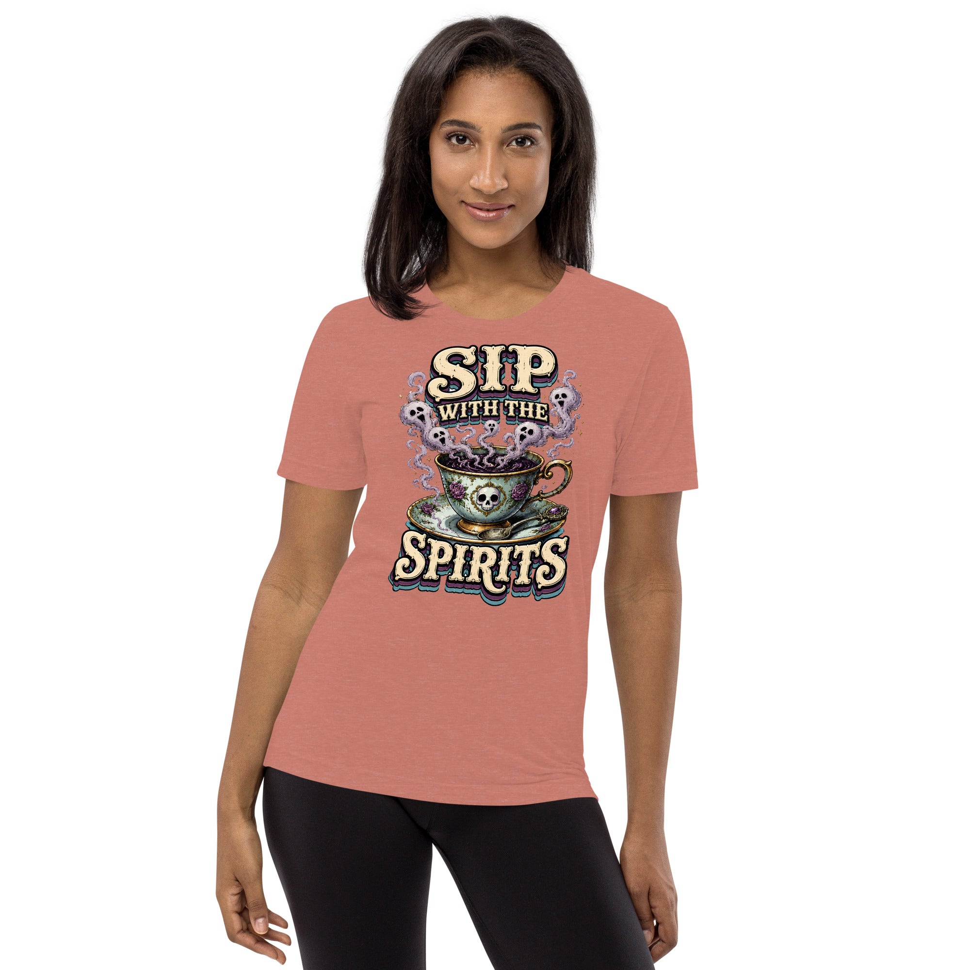 Sip with the Spirits T-Shirt - Gothic Horror & Mystery Tee by printfluence.net