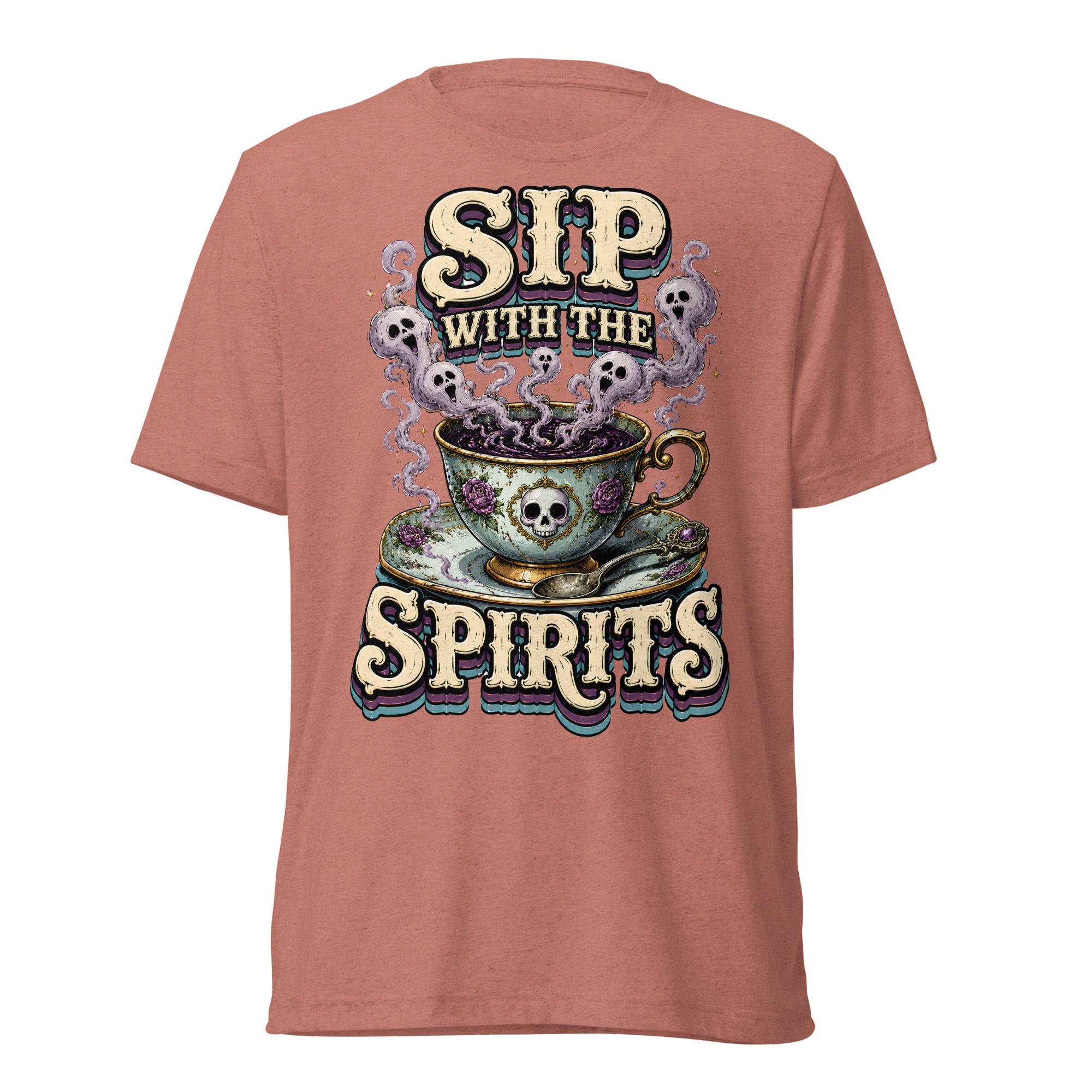 Sip with the Spirits T-Shirt - Gothic Horror & Mystery Tee by printfluence.net