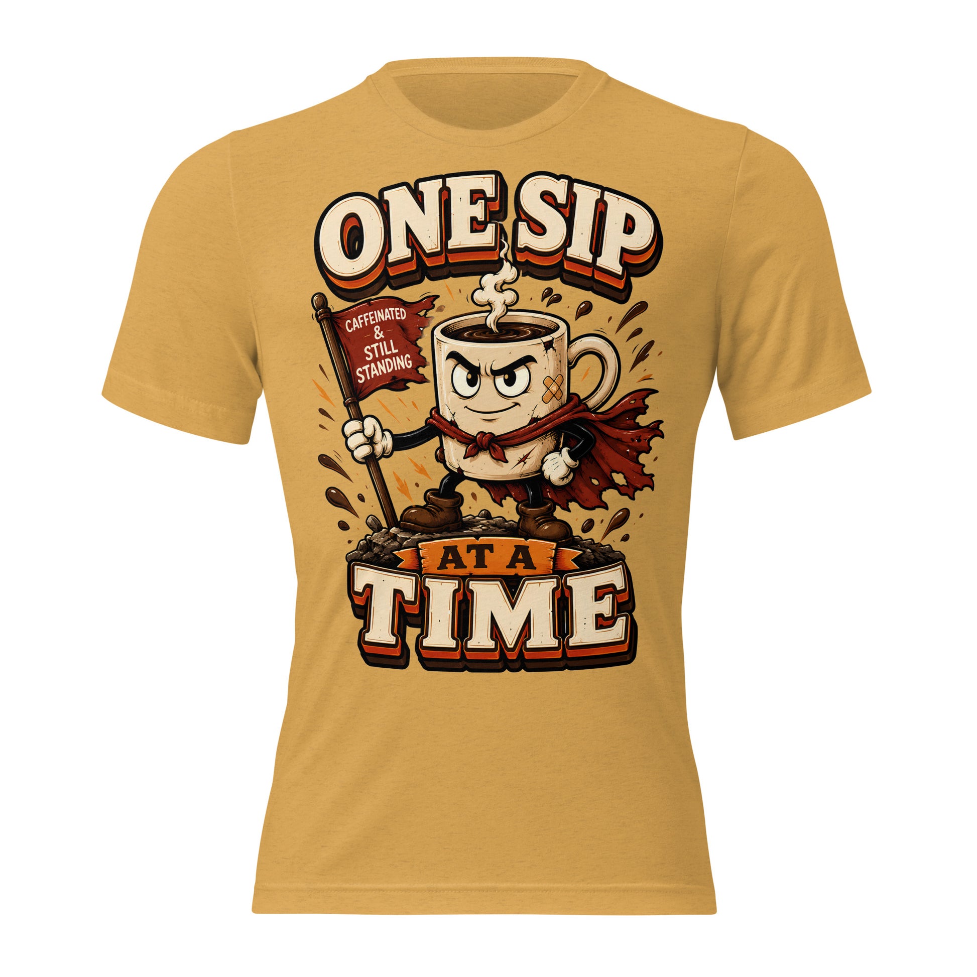 Coffee Lovers Short Sleeve Tee - One Sip At A Time! by printfluence.net