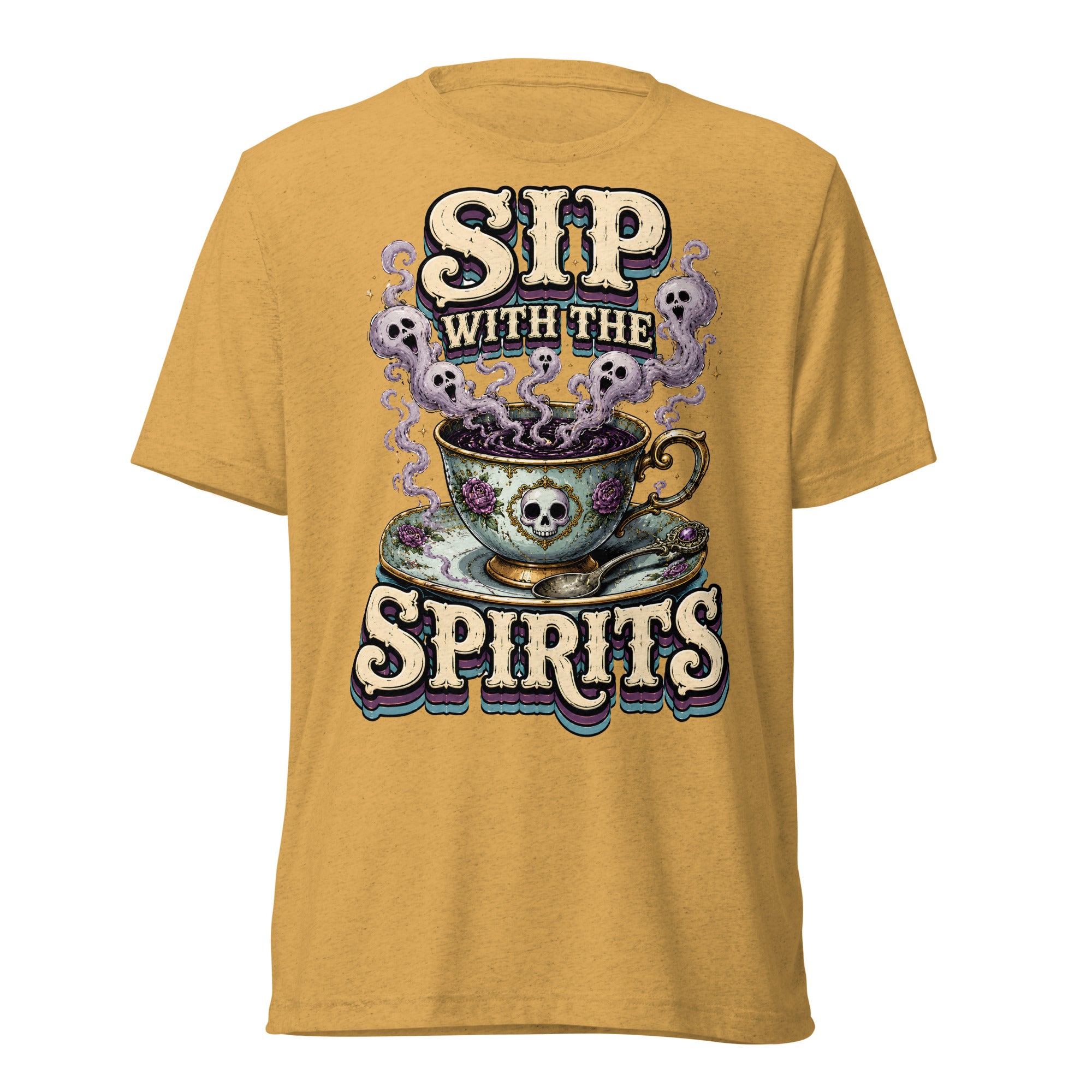 Sip with the Spirits T-Shirt - Gothic Horror & Mystery Tee by printfluence.net