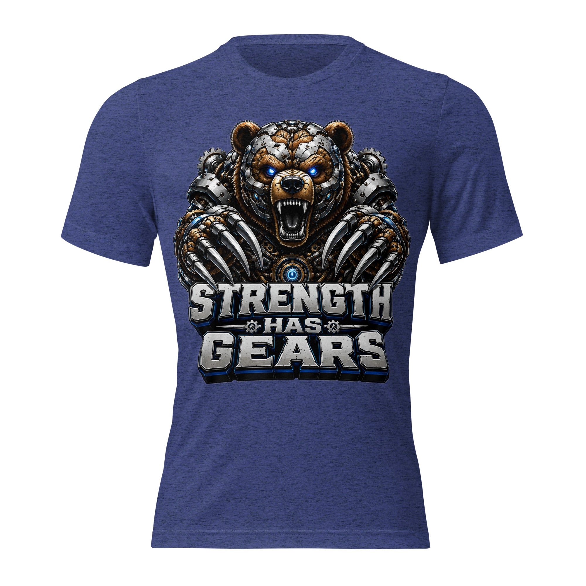 Short sleeve t-shirt - Strength Has Gears - Cybernetic Mecha Bear by printfluence.net