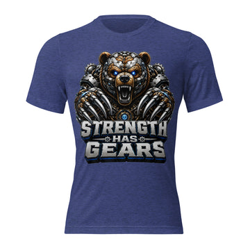 Short sleeve t-shirt - Strength Has Gears - Cybernetic Mecha Bear by printfluence.net