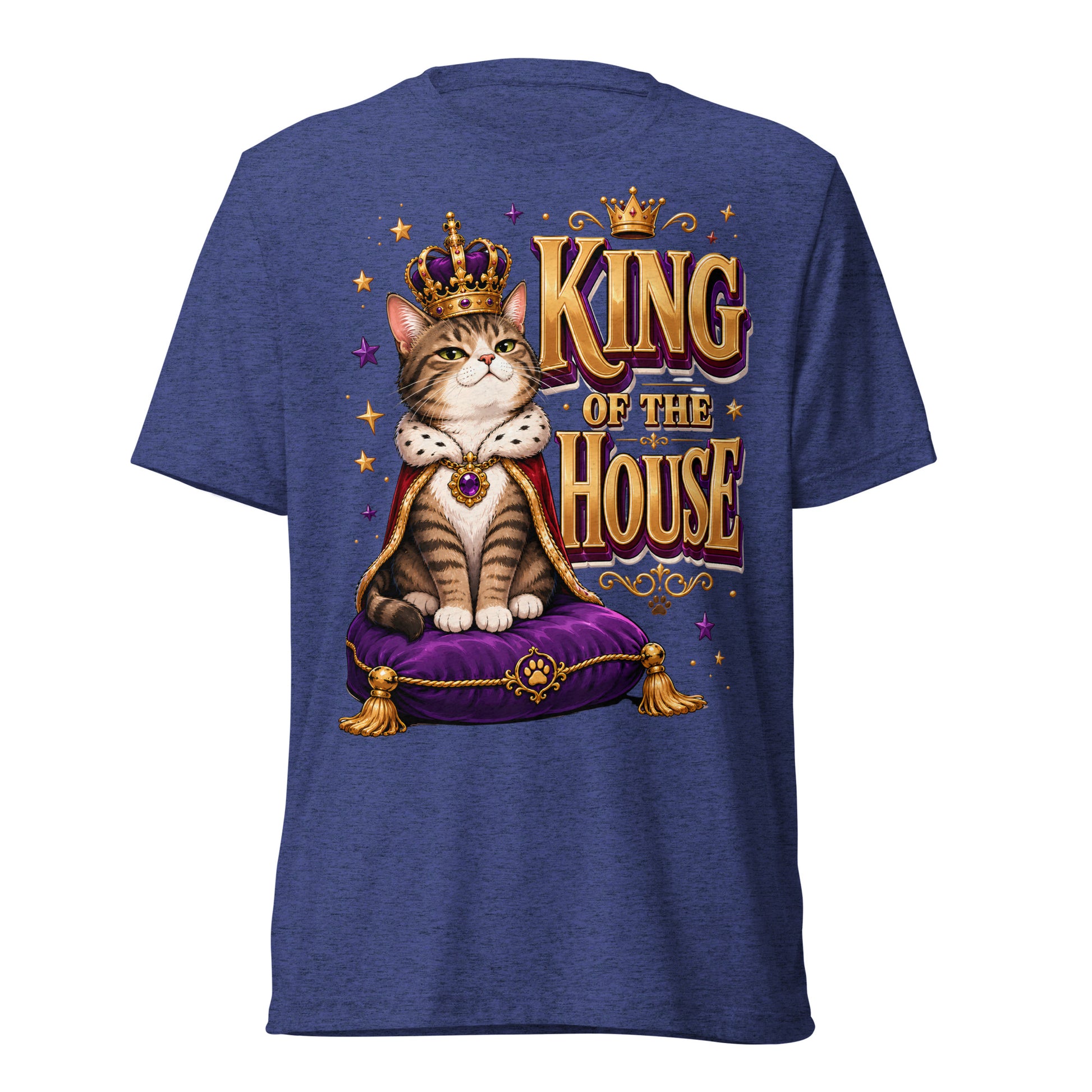 Short sleeve t-shirt - Elite King Of The House Cat - Premium Luxury Royal Feline Design by printfluence.net