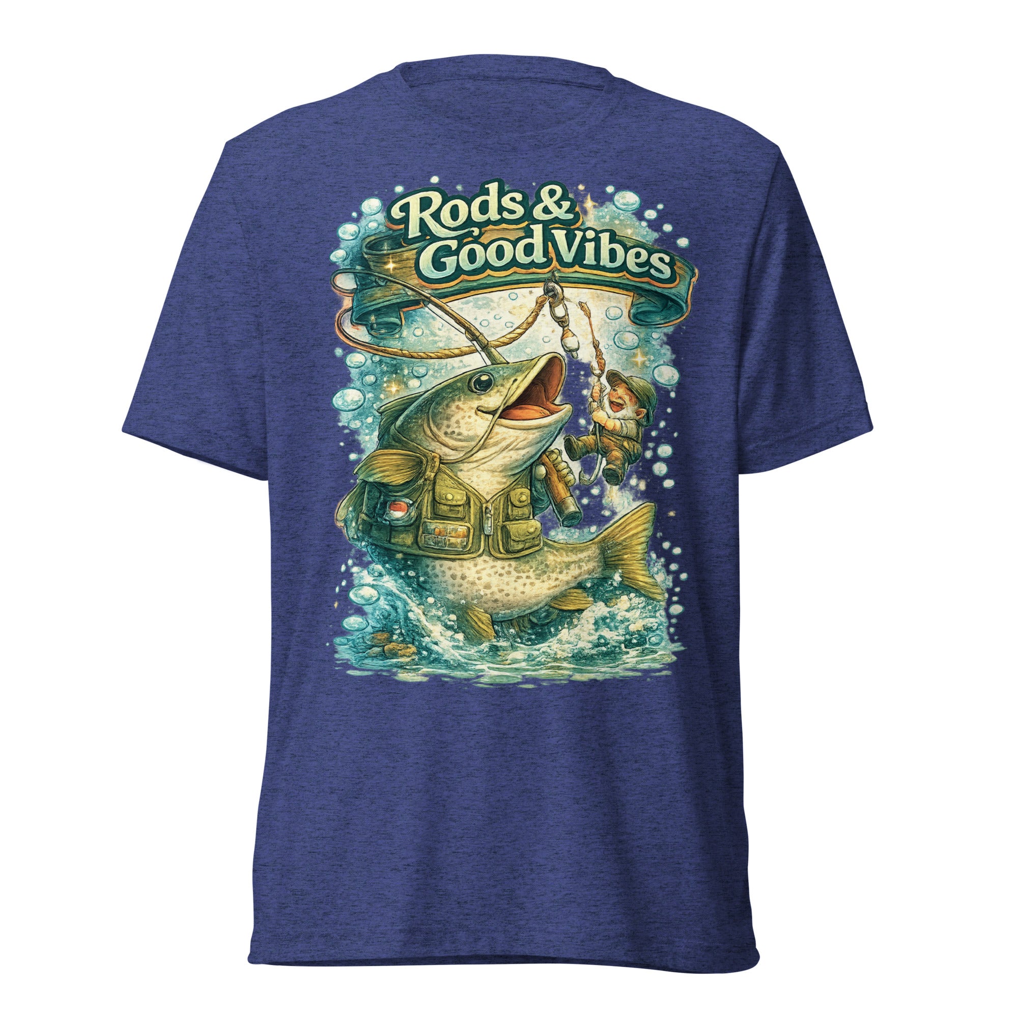 Rods & Good Vibes Fishing T-Shirt | Funny Fishing Lovers Gift by printfluence.net