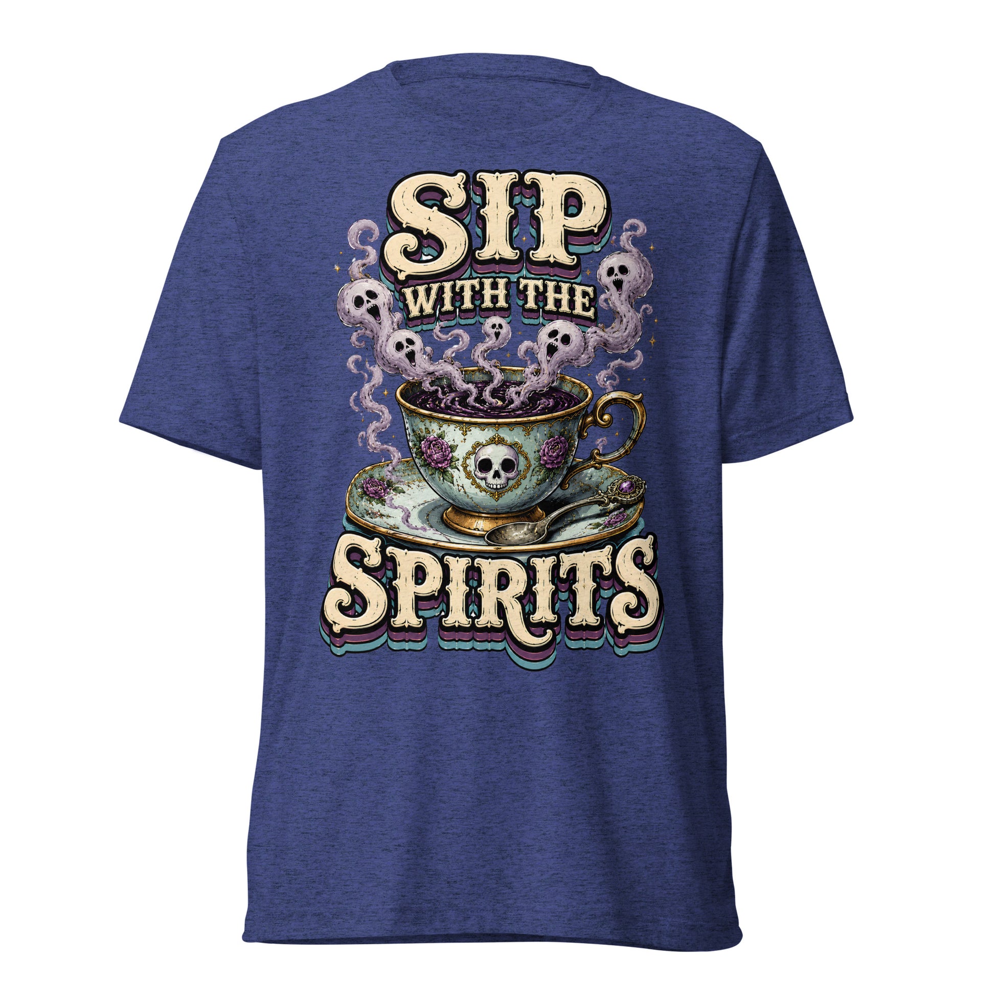 Sip with the Spirits T-Shirt - Gothic Horror & Mystery Tee by printfluence.net
