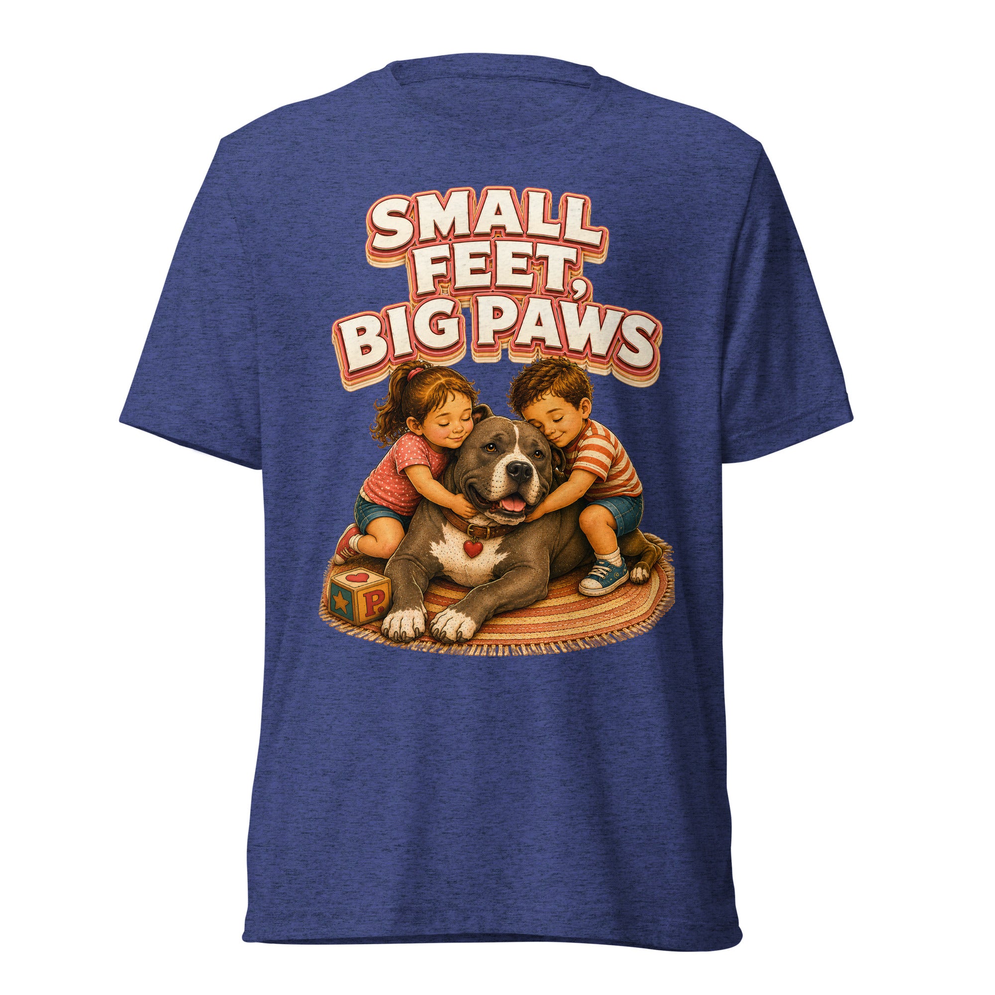 Pitbull Lovers Short Sleeve Tee - Small Feet Big Paws by printfluence.net