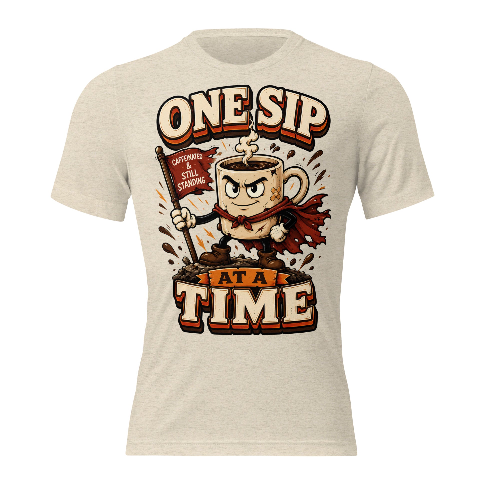 Coffee Lovers Short Sleeve Tee - One Sip At A Time! by printfluence.net