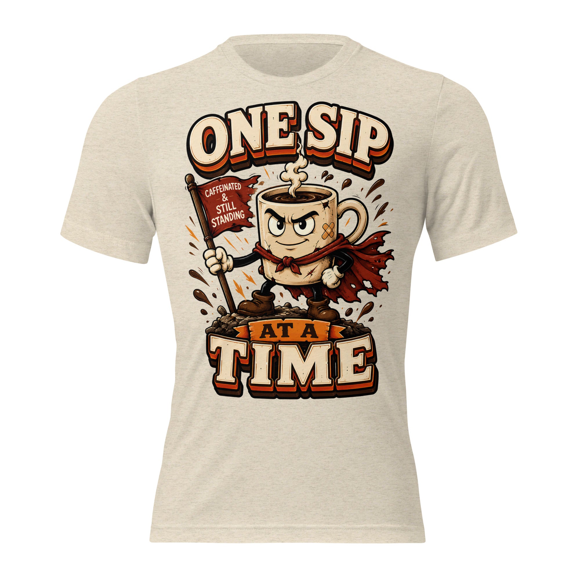 Coffee Lovers Short Sleeve Tee - One Sip At A Time! by printfluence.net