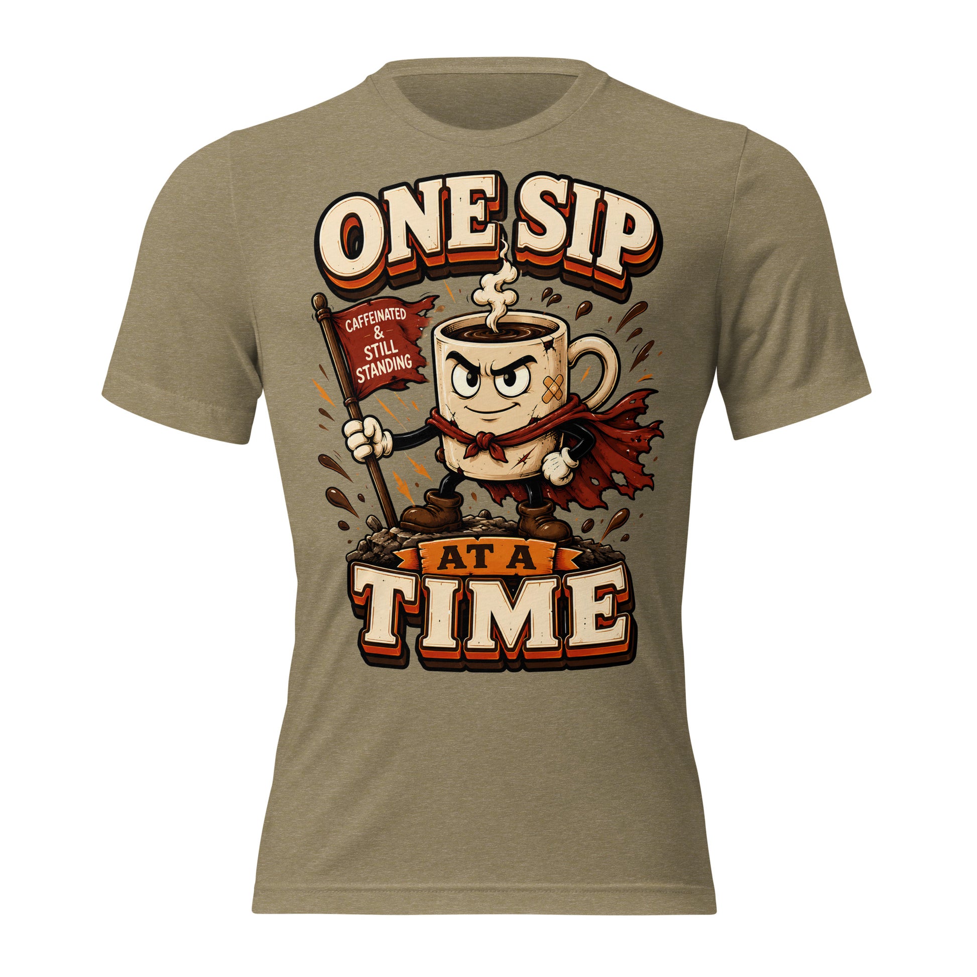 Coffee Lovers Short Sleeve Tee - One Sip At A Time! by printfluence.net
