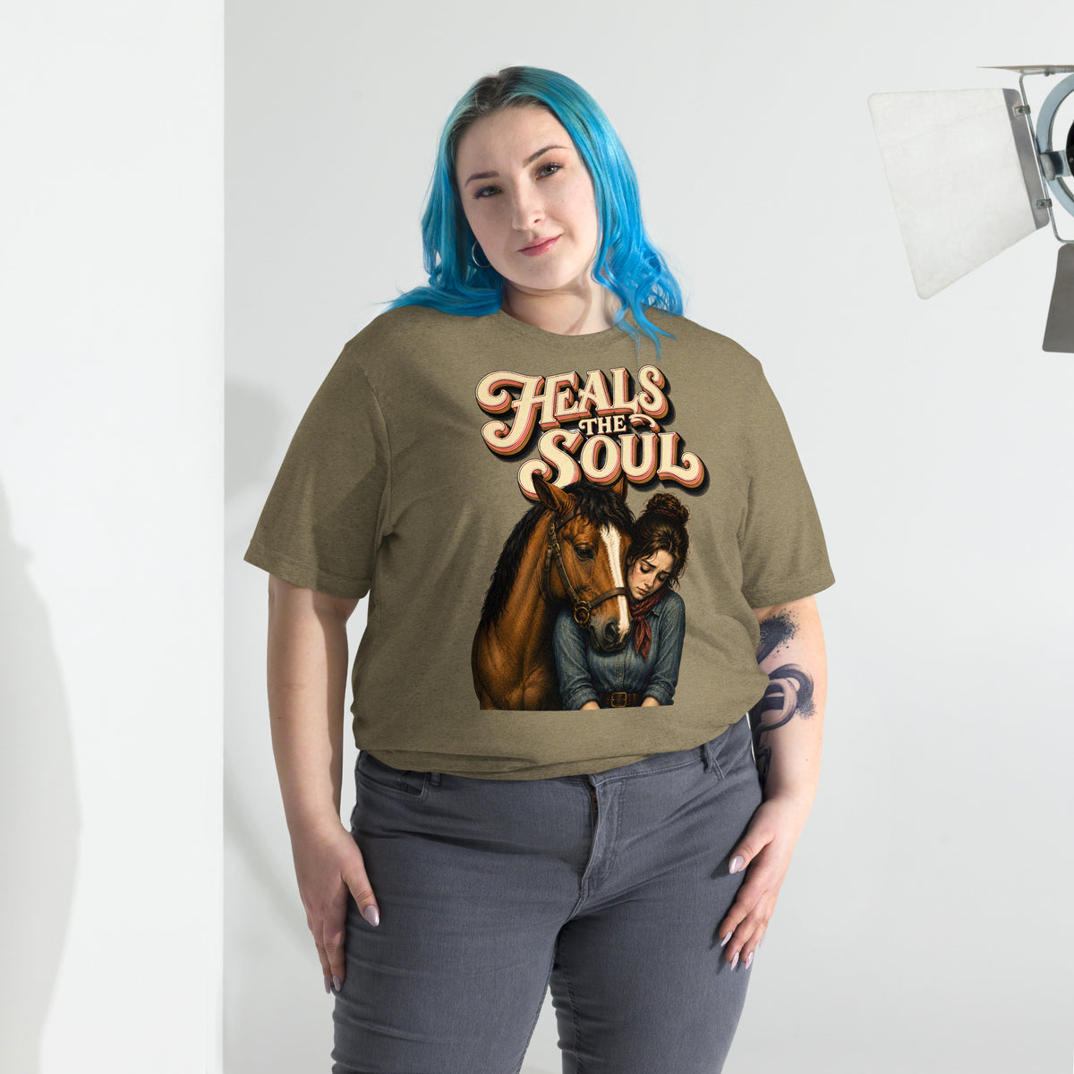 Heals The Soul Horse Short Sleeve Tee - Horse Lovers Edition by printfluence.net