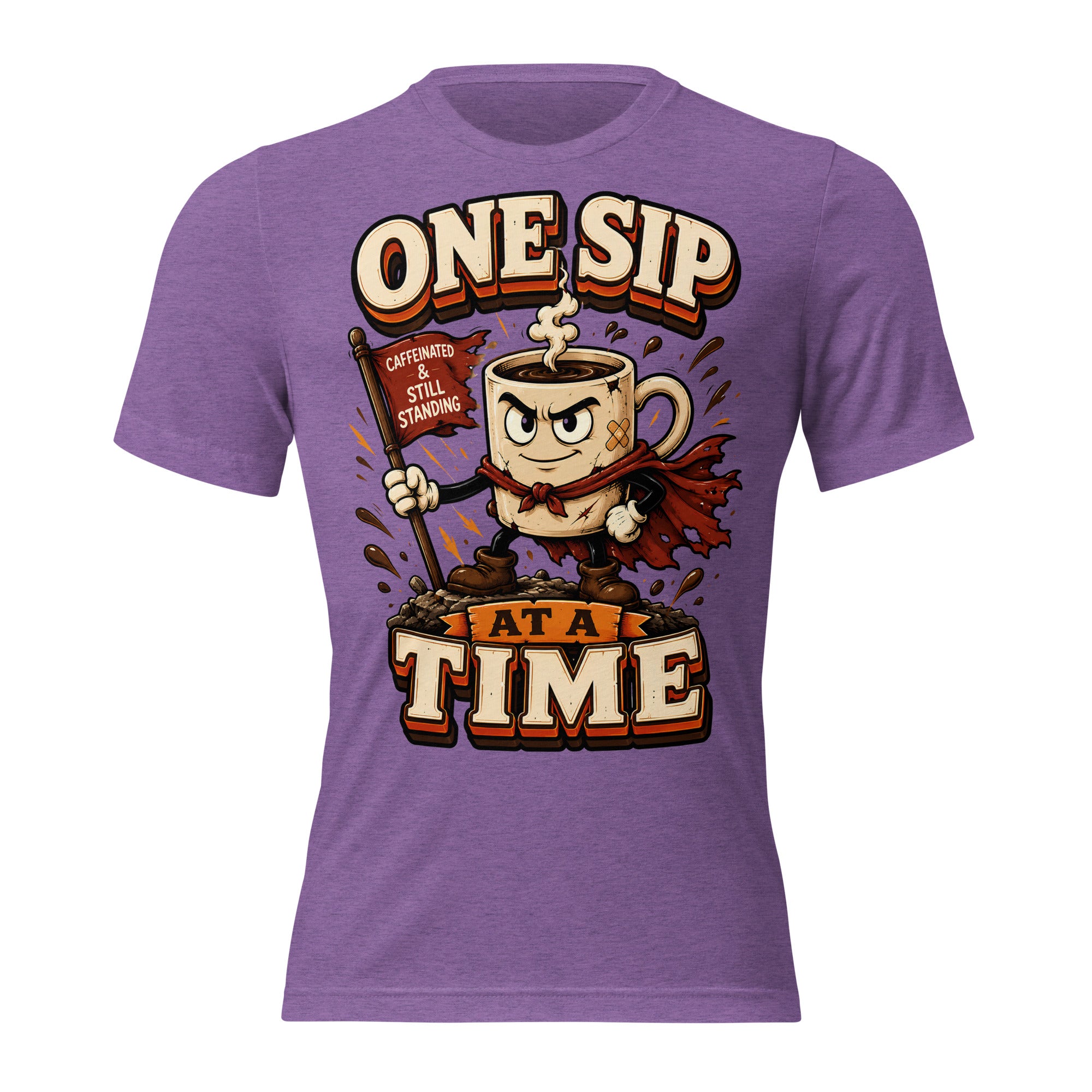 Coffee Lovers Short Sleeve Tee - One Sip At A Time! by printfluence.net