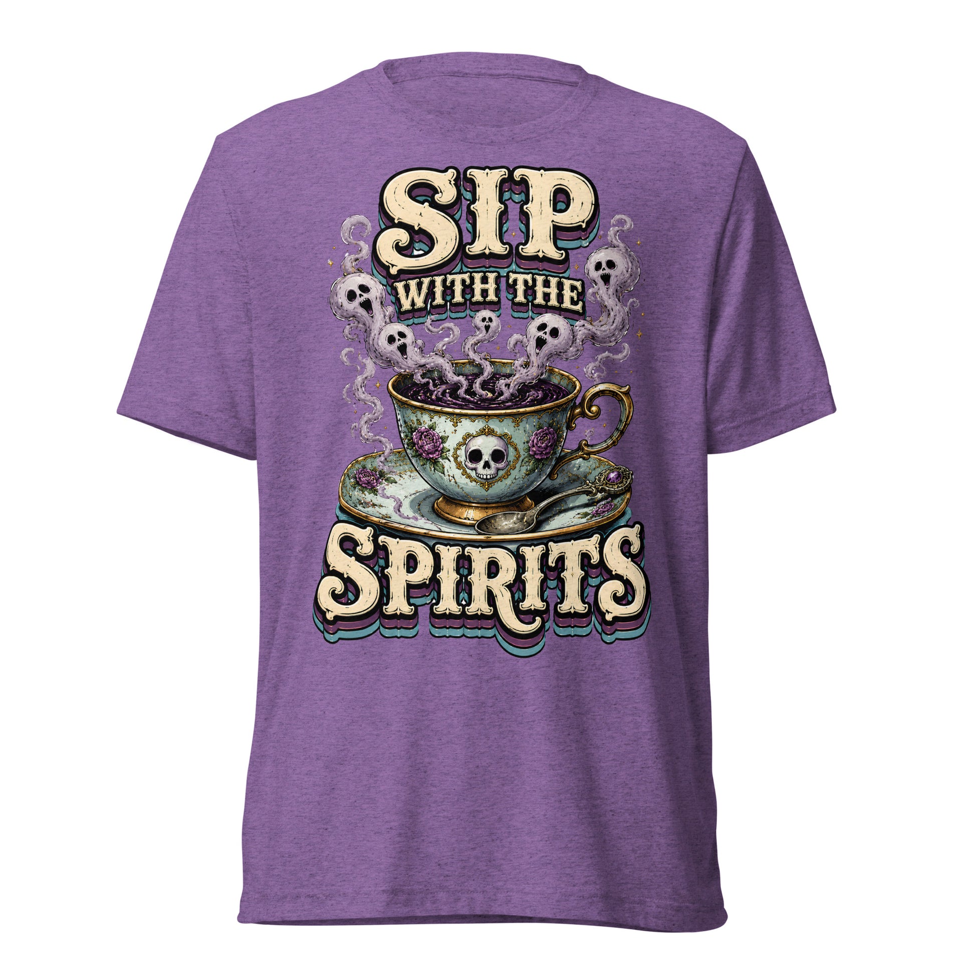 Sip with the Spirits T-Shirt - Gothic Horror & Mystery Tee by printfluence.net