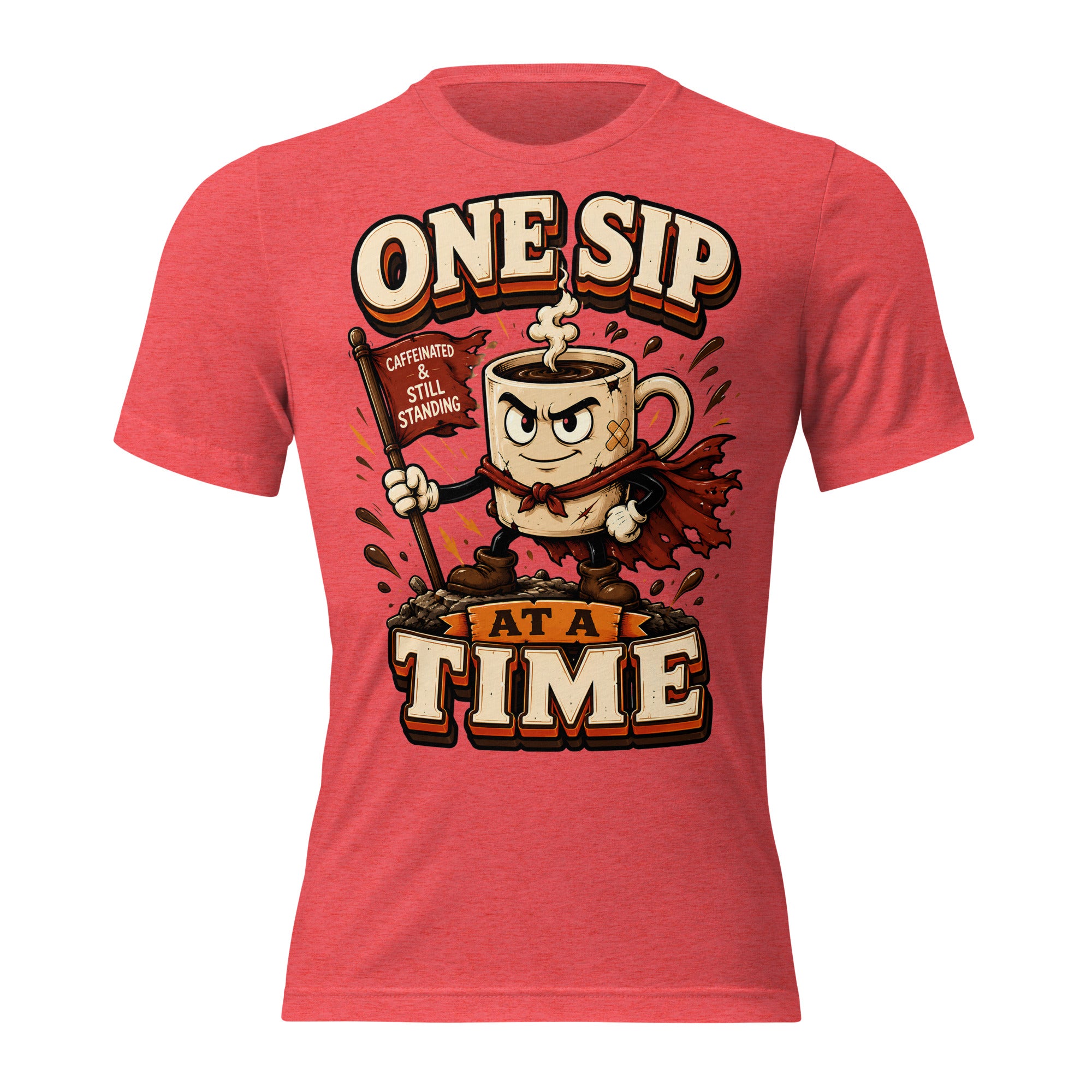 Coffee Lovers Short Sleeve Tee - One Sip At A Time! by printfluence.net