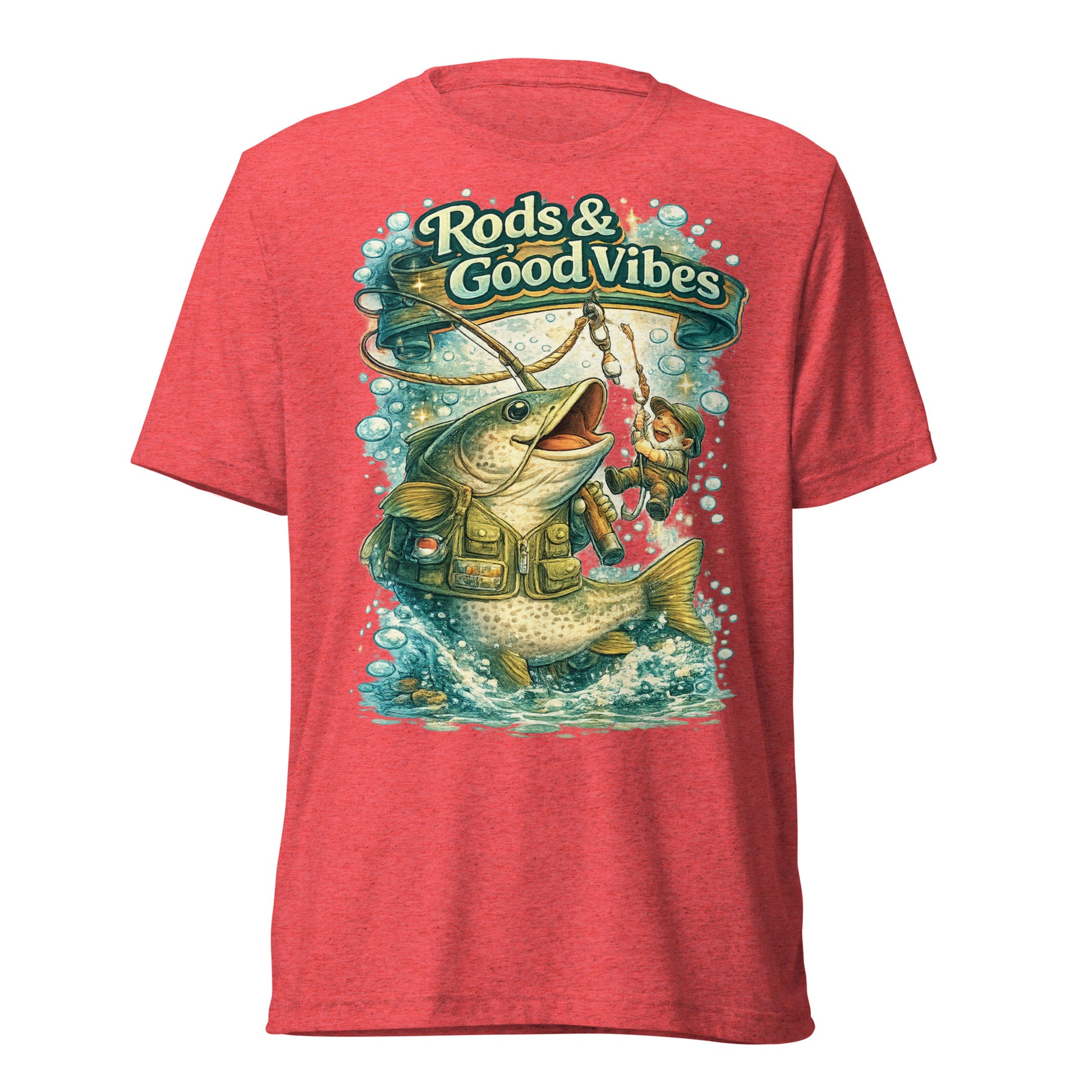 Rods & Good Vibes Fishing T-Shirt | Funny Fishing Lovers Gift by printfluence.net