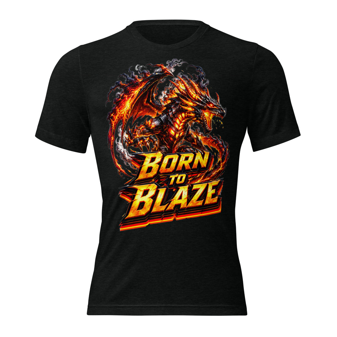 Short sleeve t-shirt - Volcanic Lava Dragon - Born to Blaze Premium Graphic Design by printfluence.net