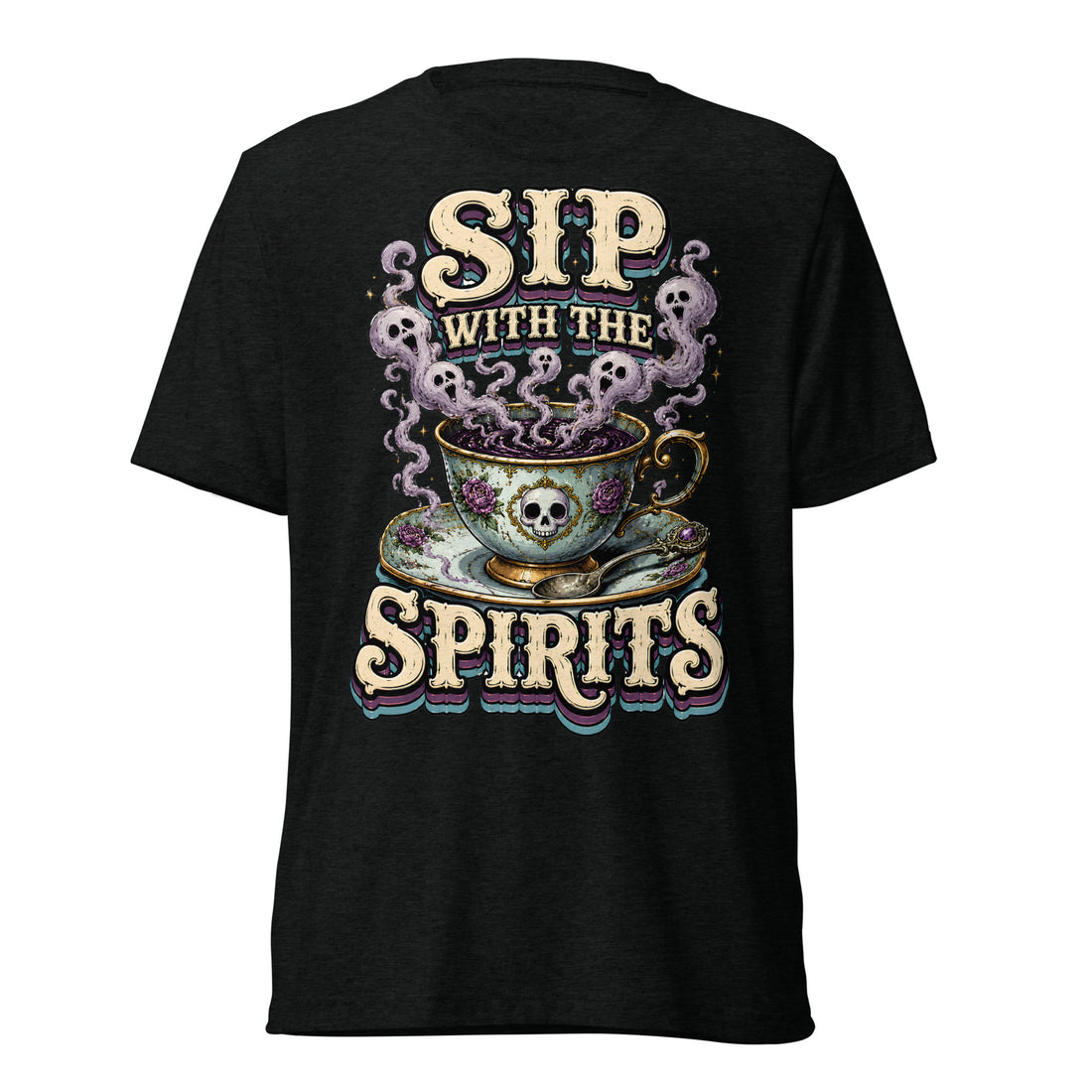 Sip with the Spirits T-Shirt - Gothic Horror & Mystery Tee by printfluence.net