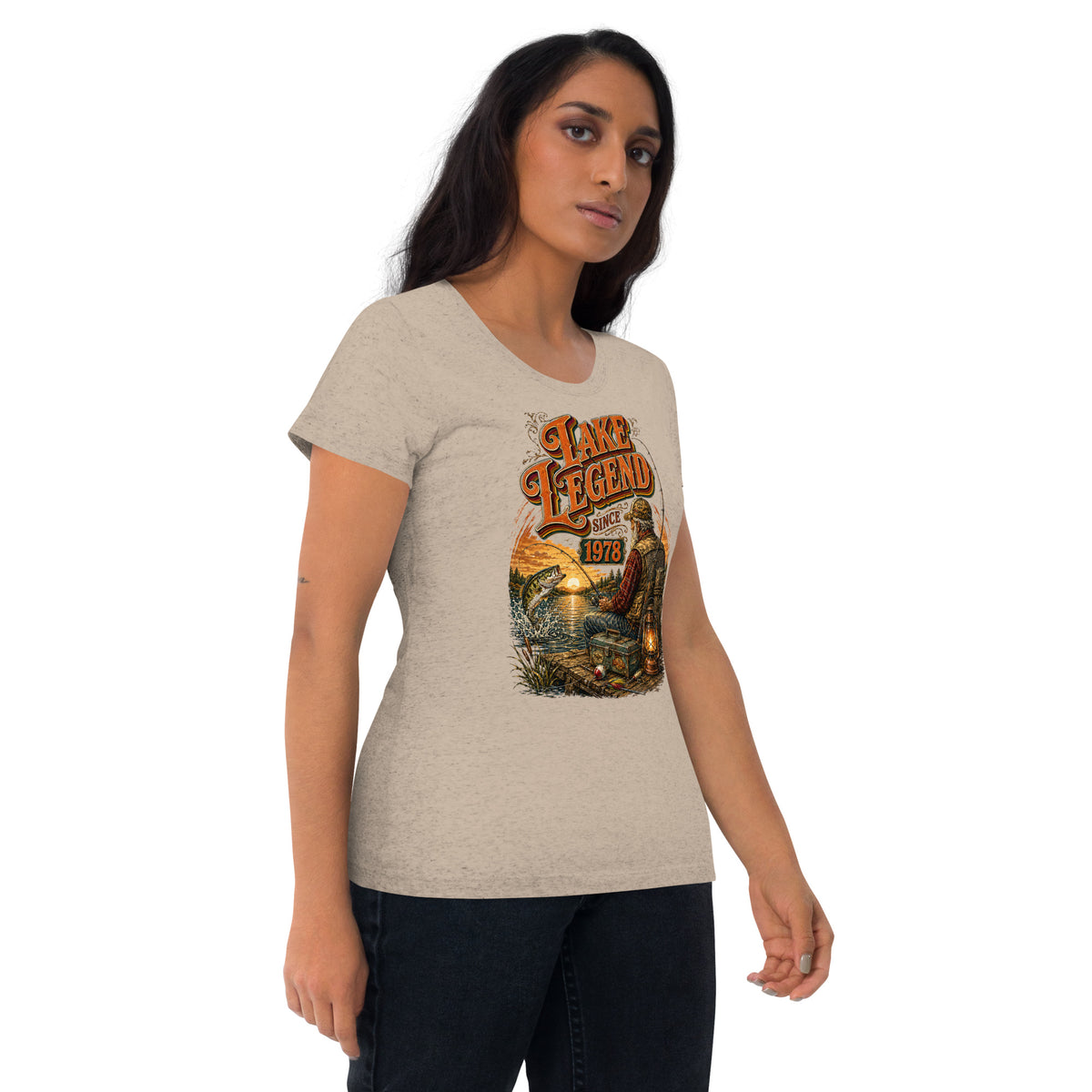 Fishing Lovers | Unisex Tri-Blend T-Shirt — LAKE LEGEND SINCE 1978 by printfluence