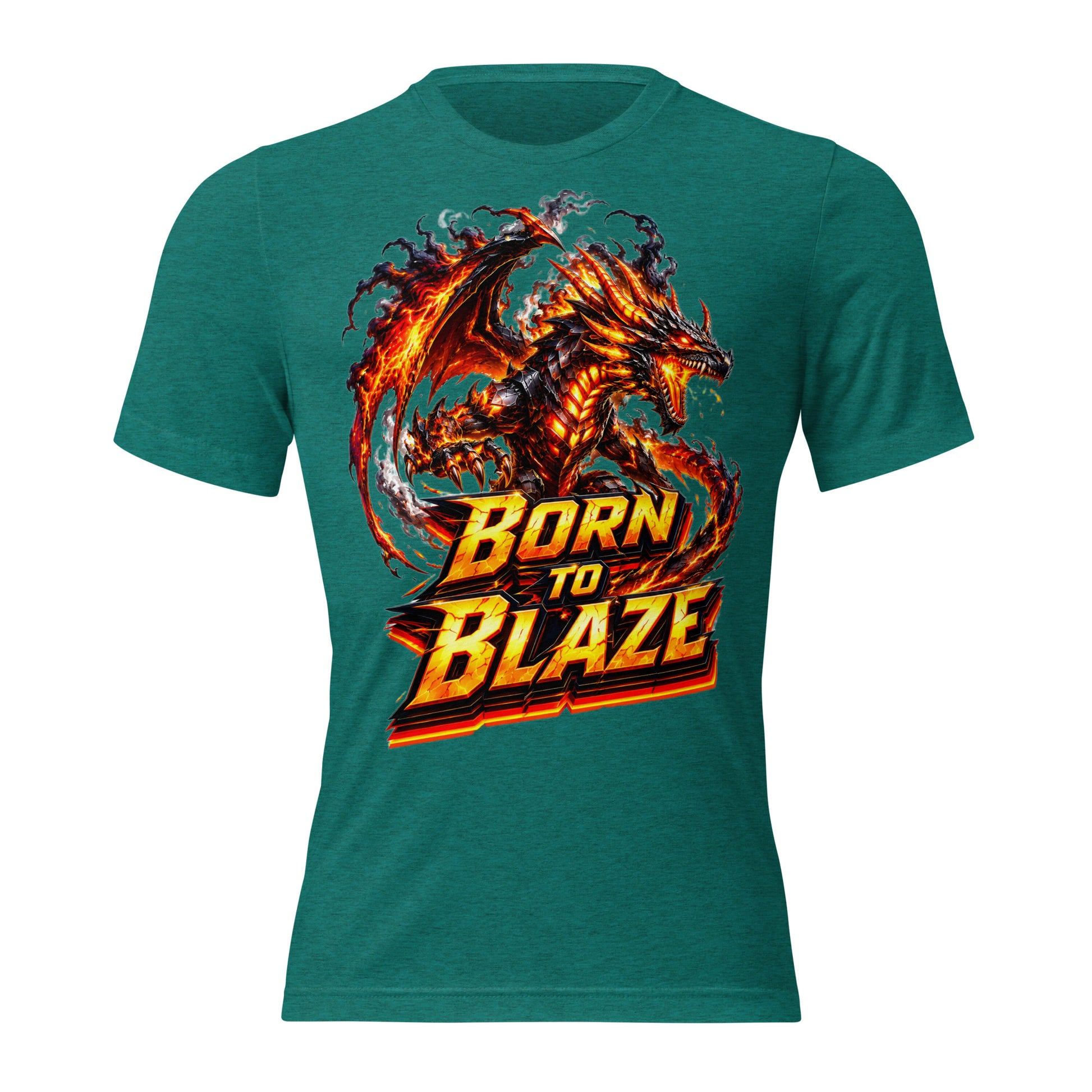 Short sleeve t-shirt - Volcanic Lava Dragon - Born to Blaze Premium Graphic Design by printfluence.net