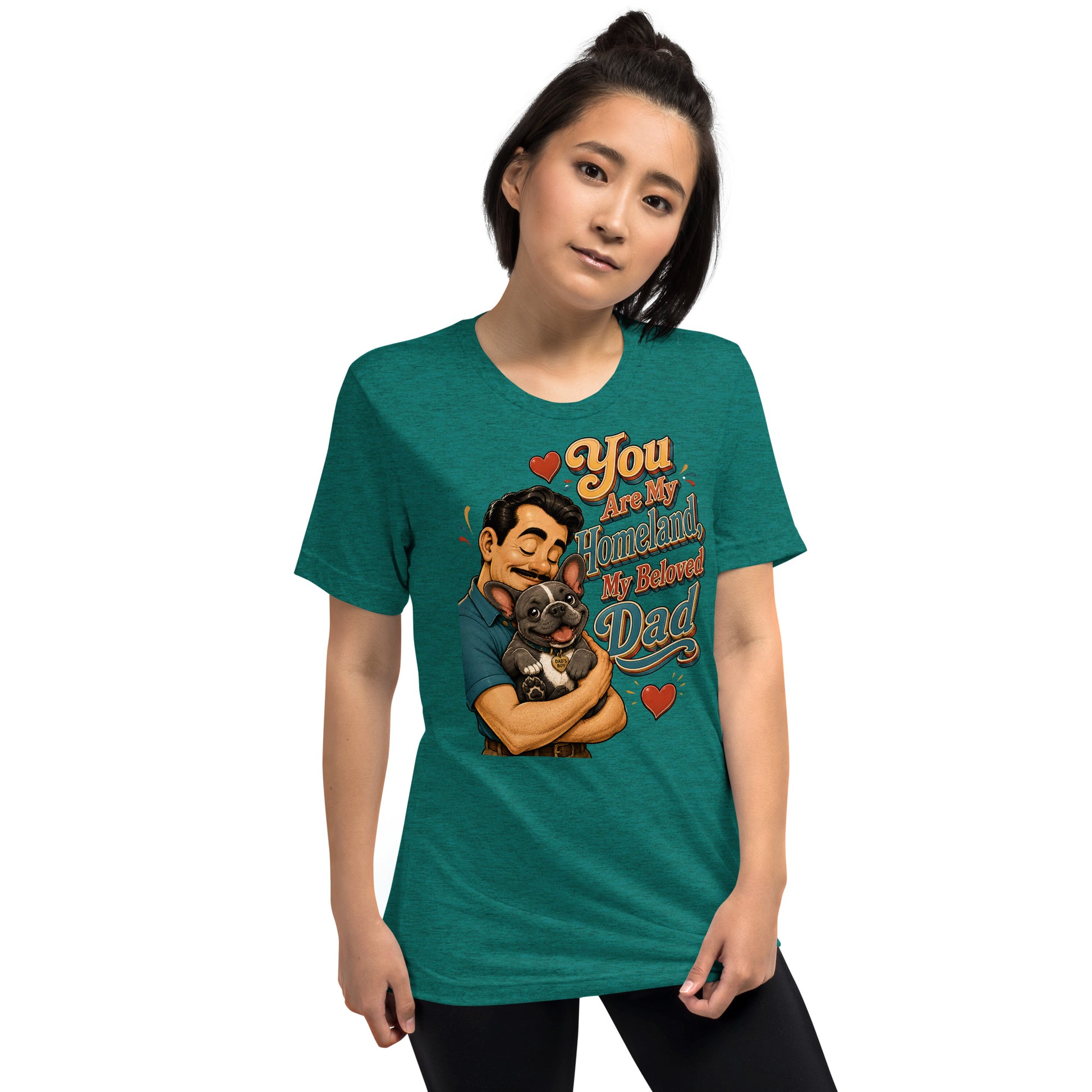 French Bulldog Dad Homeland Retro T-Shirt by printfluence.net