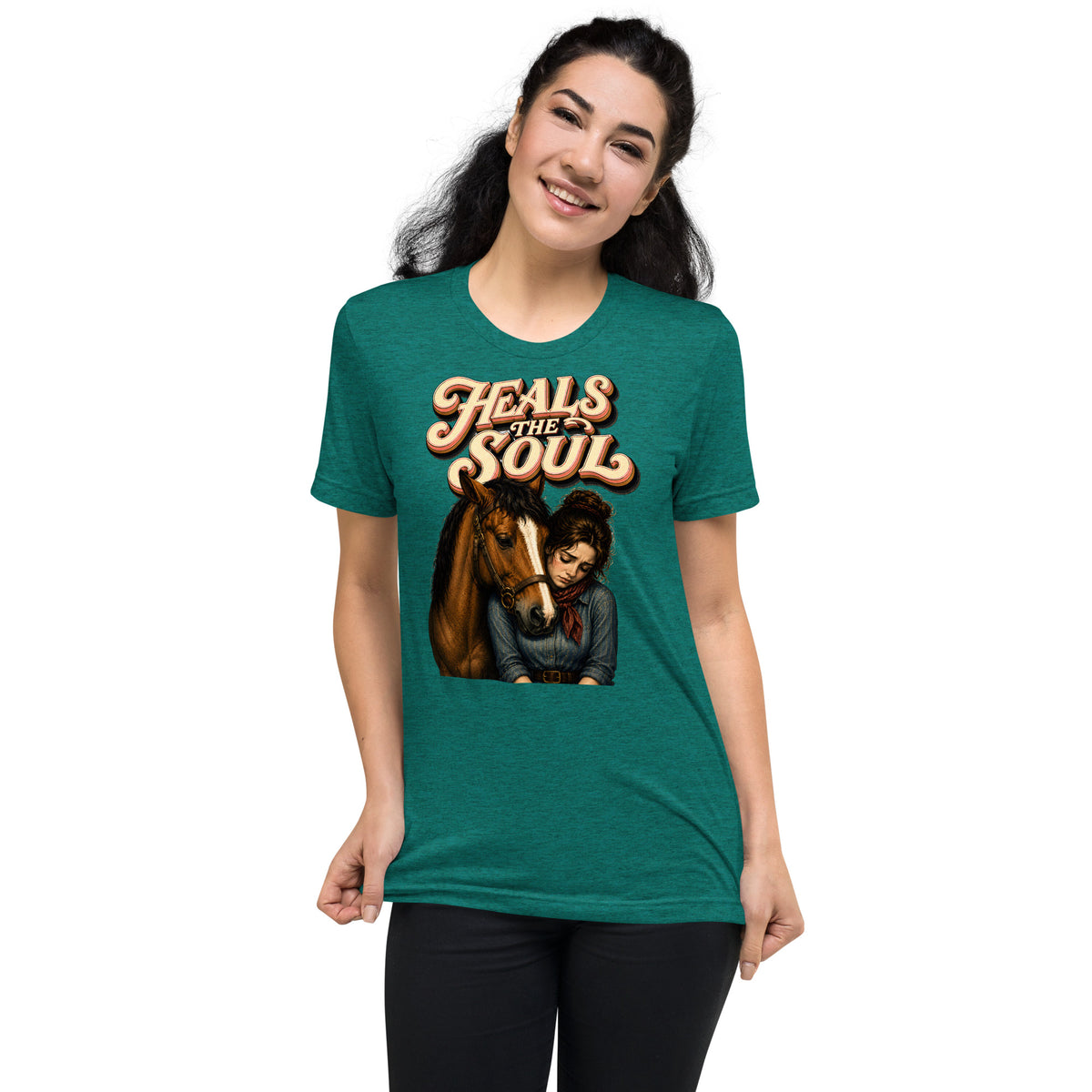 Heals The Soul Horse Short Sleeve Tee - Horse Lovers Edition by printfluence.net