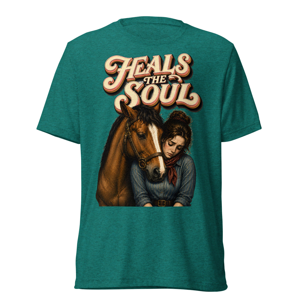 Heals The Soul Horse Short Sleeve Tee - Horse Lovers Edition by printfluence.net