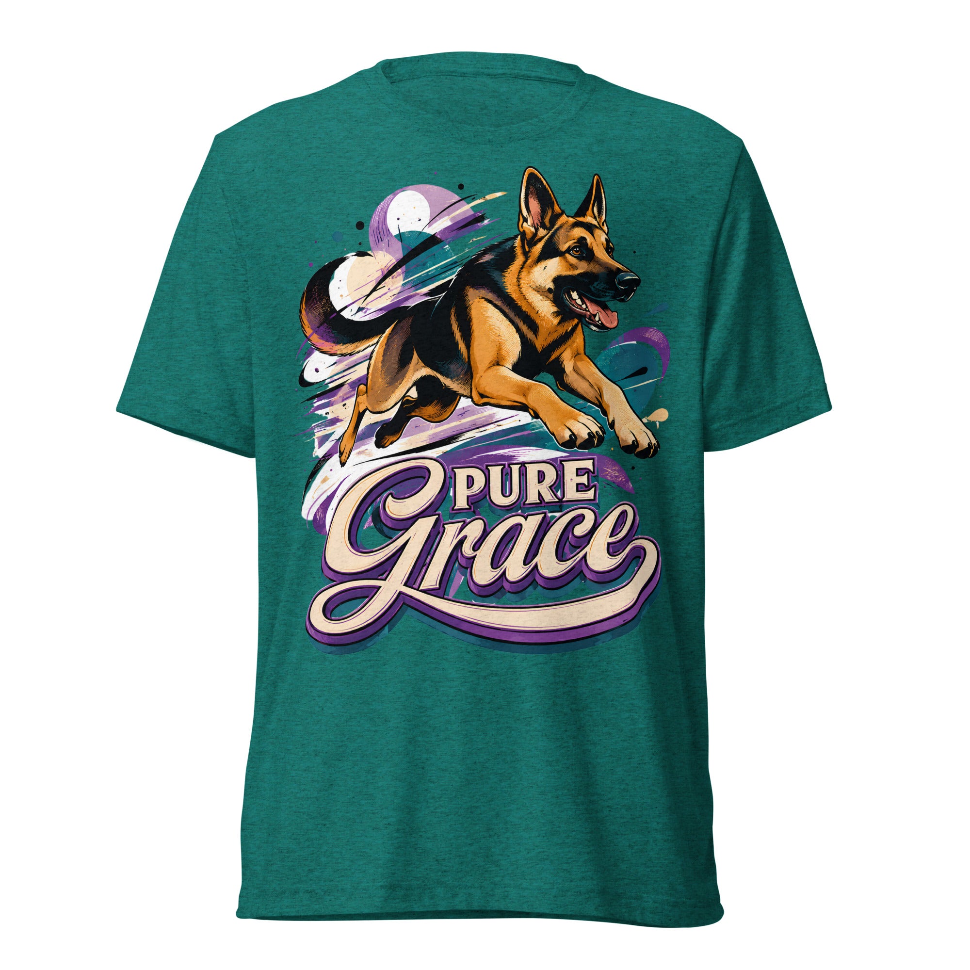 Pure Grace Graphic Tri-Blend T-Shirt | Vintage German Shepherd Unisex Tee T-6 by printfluence.net