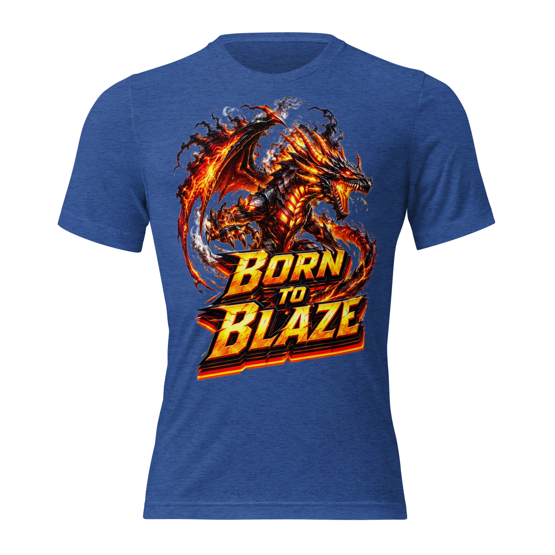 Short sleeve t-shirt - Volcanic Lava Dragon - Born to Blaze Premium Graphic Design by printfluence.net