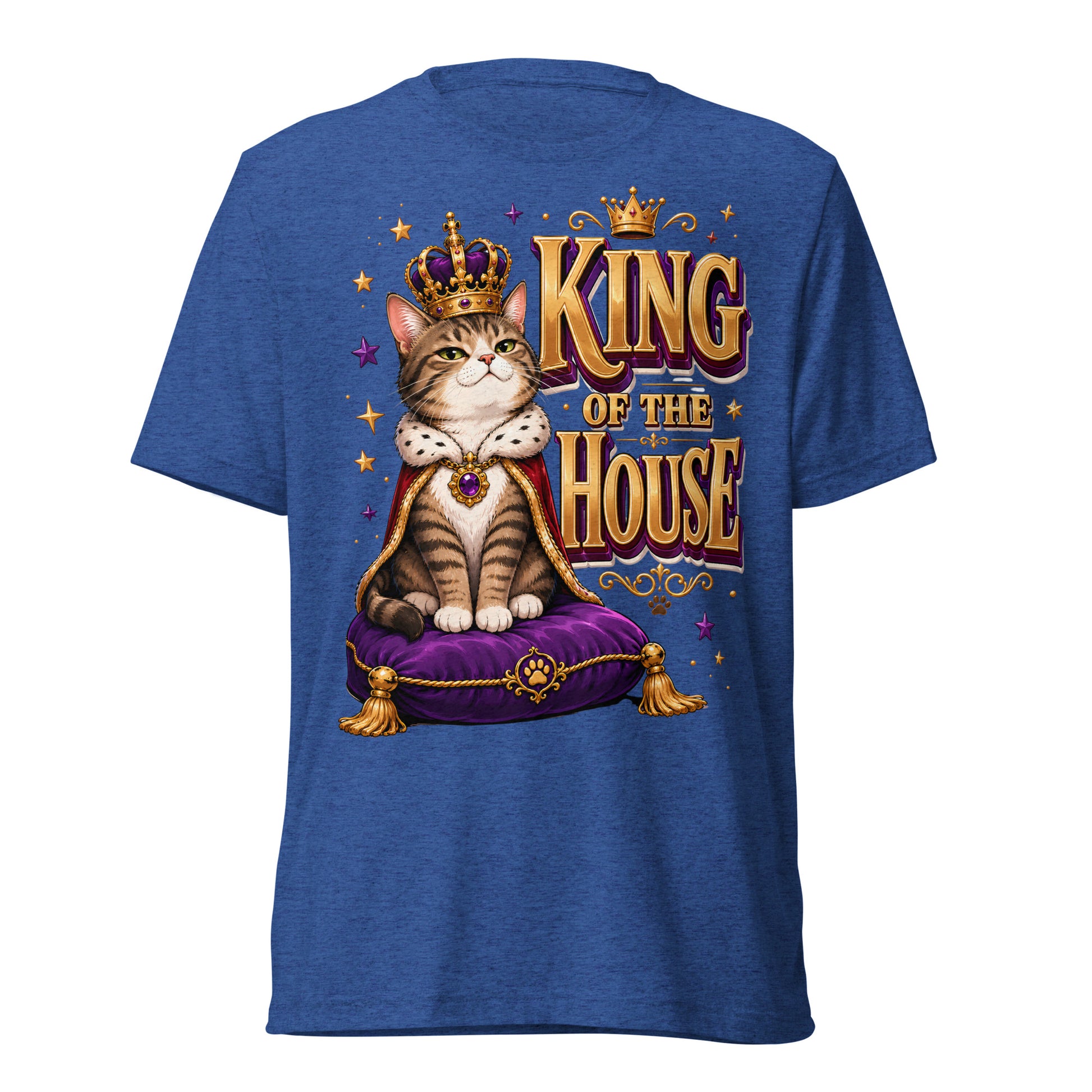 Short sleeve t-shirt - Elite King Of The House Cat - Premium Luxury Royal Feline Design by printfluence.net