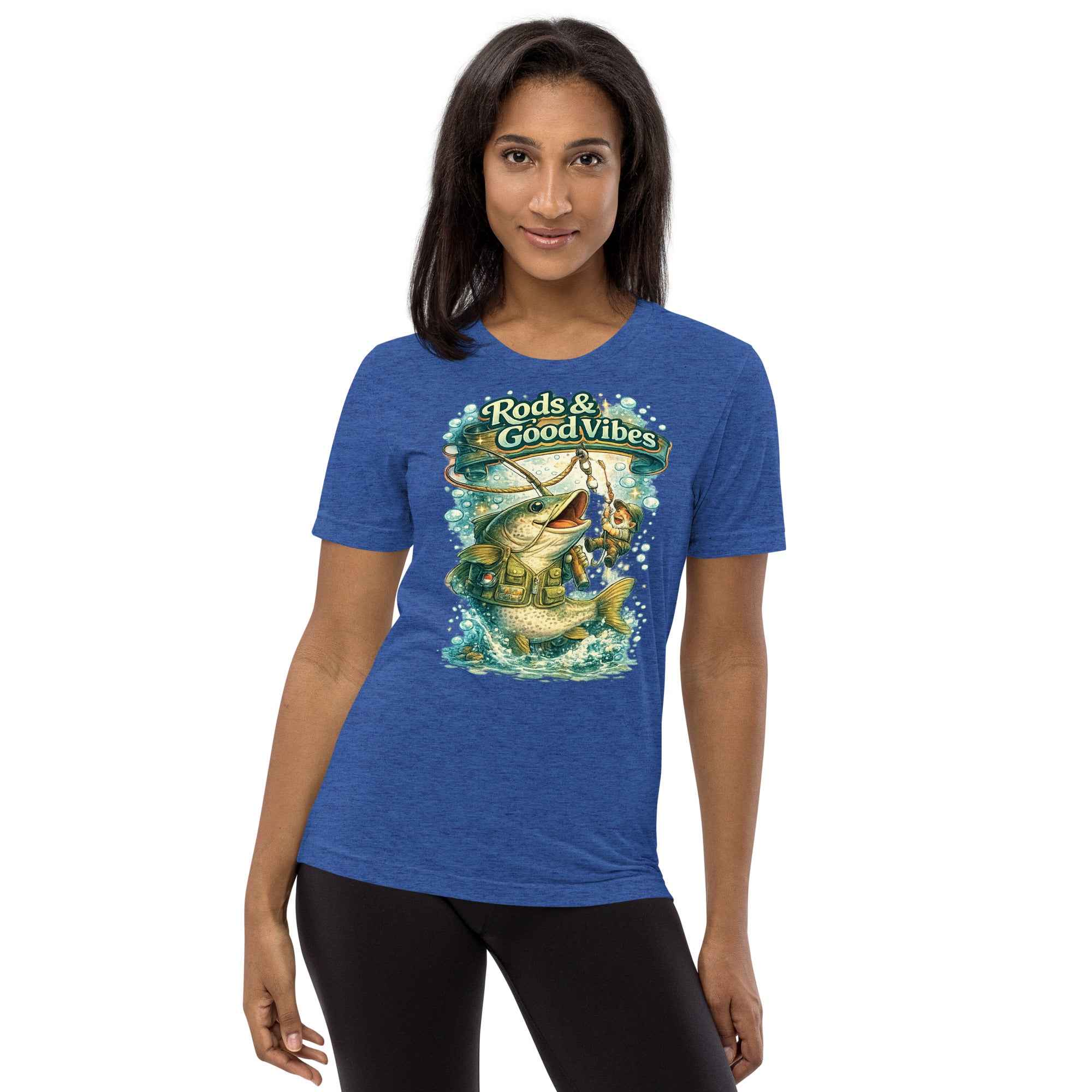 Rods & Good Vibes Fishing T-Shirt | Funny Fishing Lovers Gift by printfluence.net